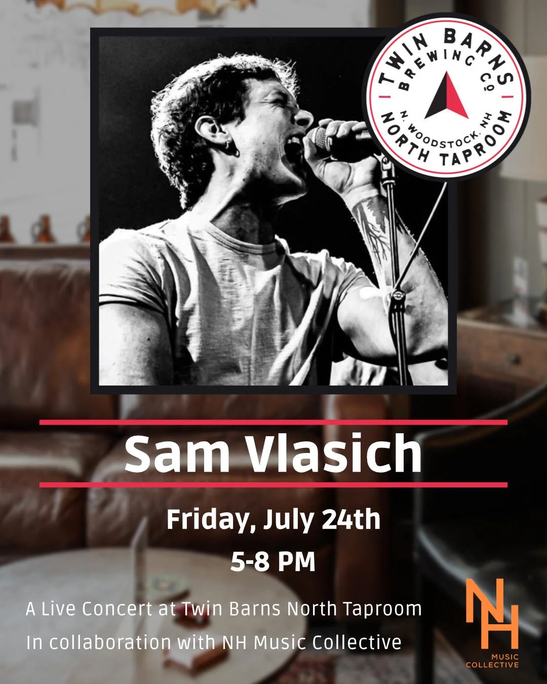 Sam Vlasich Live at Twin Barns Brewing North Taproom