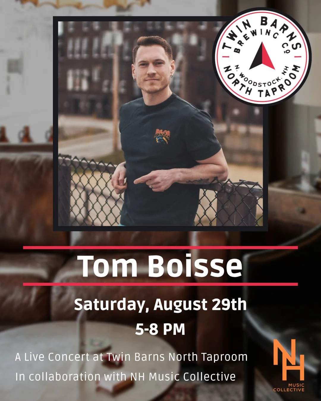 Tom Boisse Live at Twin Barns Brewing North Taproom