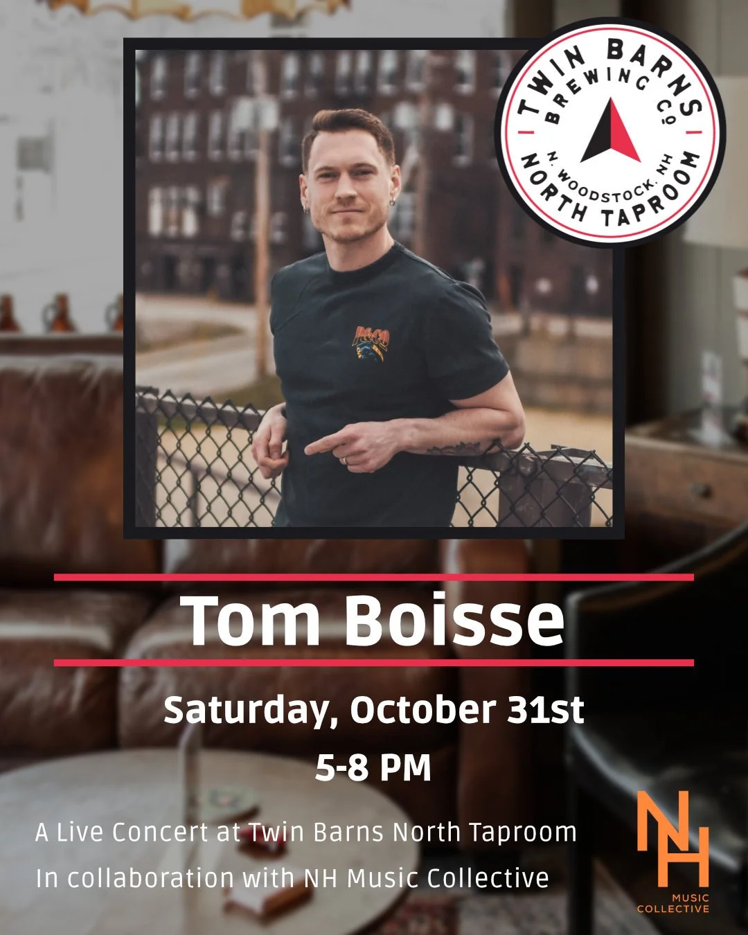Tom Boisse Live at Twin Barns Brewing North Taproom