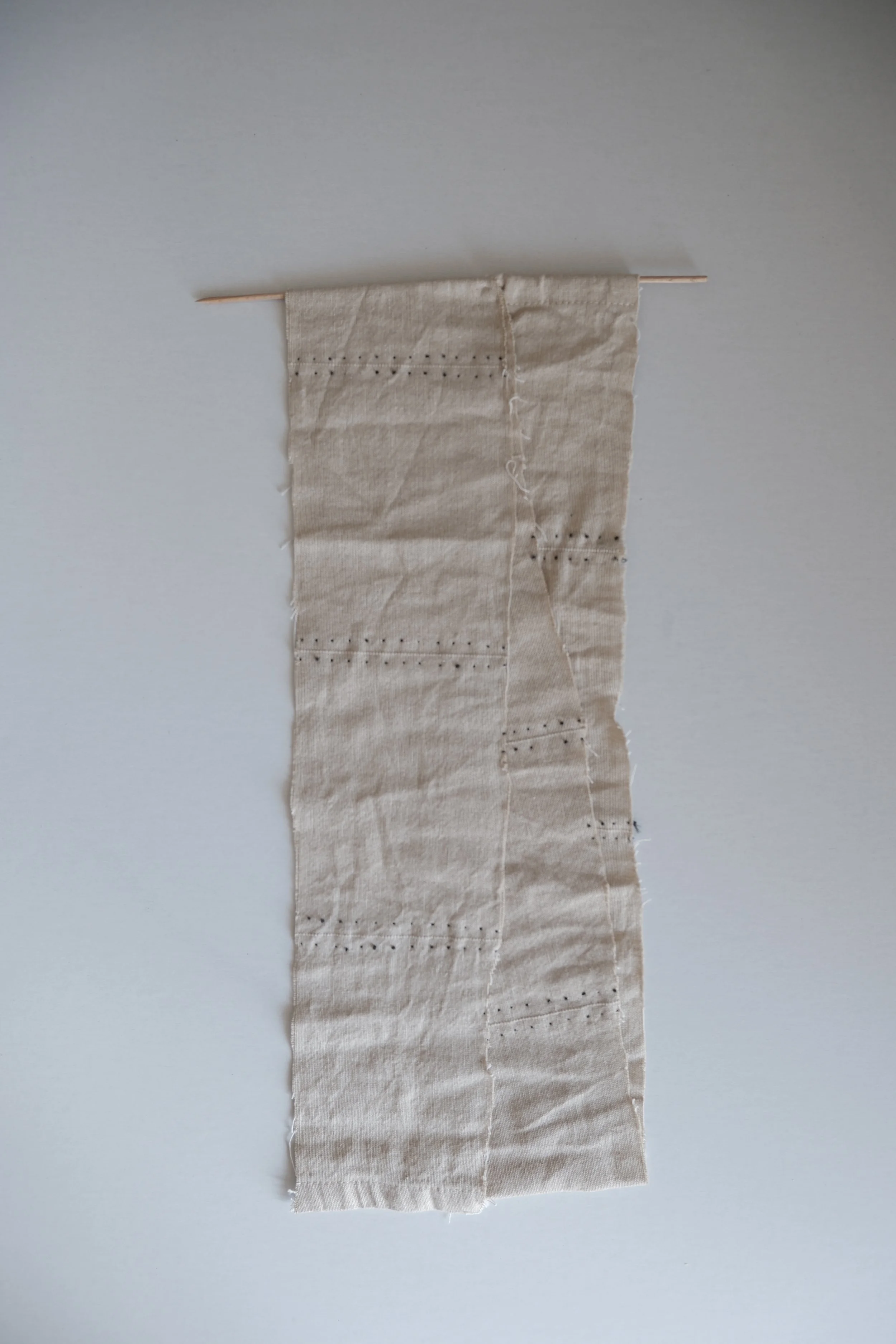 three bodies,  cotton, sewing threads, 2024.