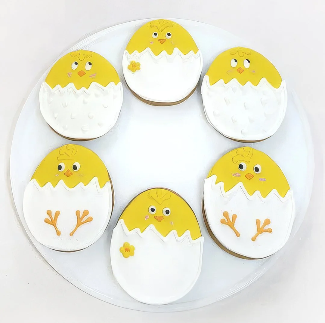Easter Chick Decorated Cookies