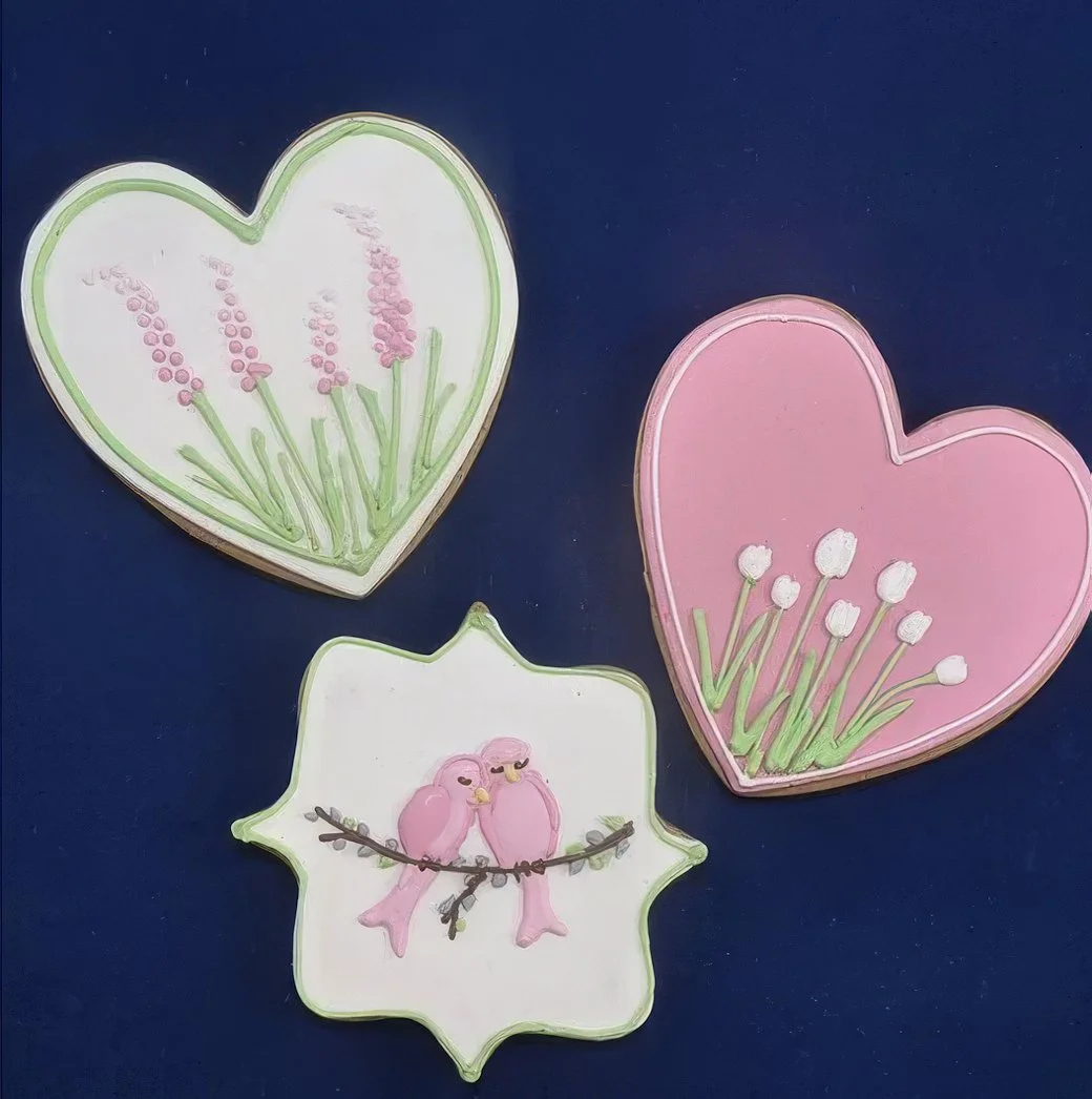 Beautifully Decorated Garden-Themed Cookies for Mom