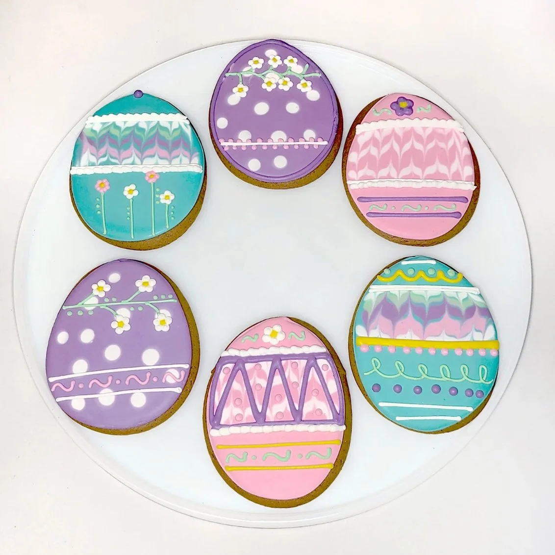 Handcrafted Easter Egg Cookies with Cute Spring Patterns _ GBF Local