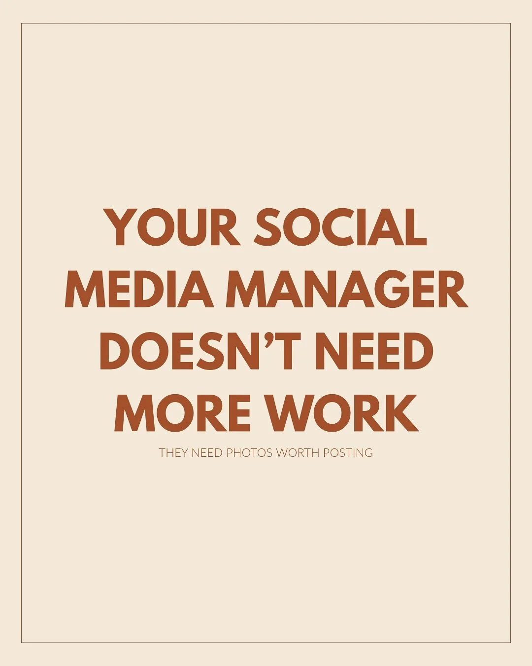 Not here to take over your social media manager&rsquo;s job.
I&rsquo;m here to make their life easier.

When you book a Quarterly Content Session, you get an organized gallery filled with ready-to-post images for every season, all in your brand&rsquo