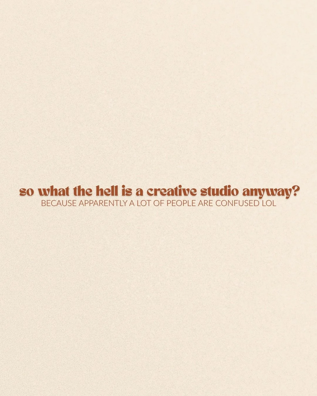 I&rsquo;ve been getting a lot of &ldquo;so what even is a creative studio&rdquo; messages, which honestly fair. The name change confused people and the physical studio isn&rsquo;t open yet, so here we go.

Short version: I do more than take photos no