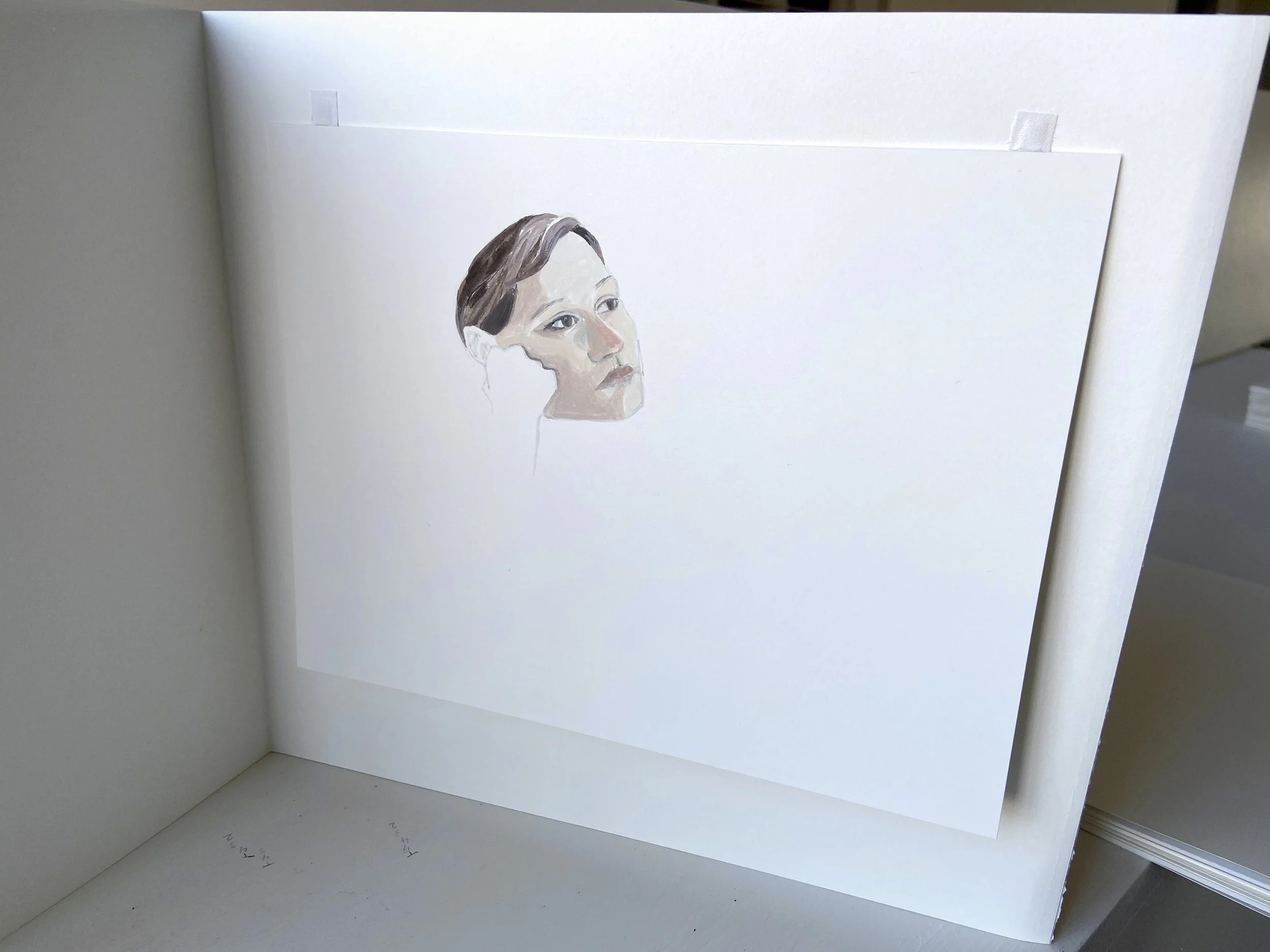 book, artist book, artist made book, handmade book, process, accordion book, photography, photo sequence, ditta baron hoeber, philadelphia artist, portrait, drawing, sumi ink, gouache, drawing sequence, brush and ink