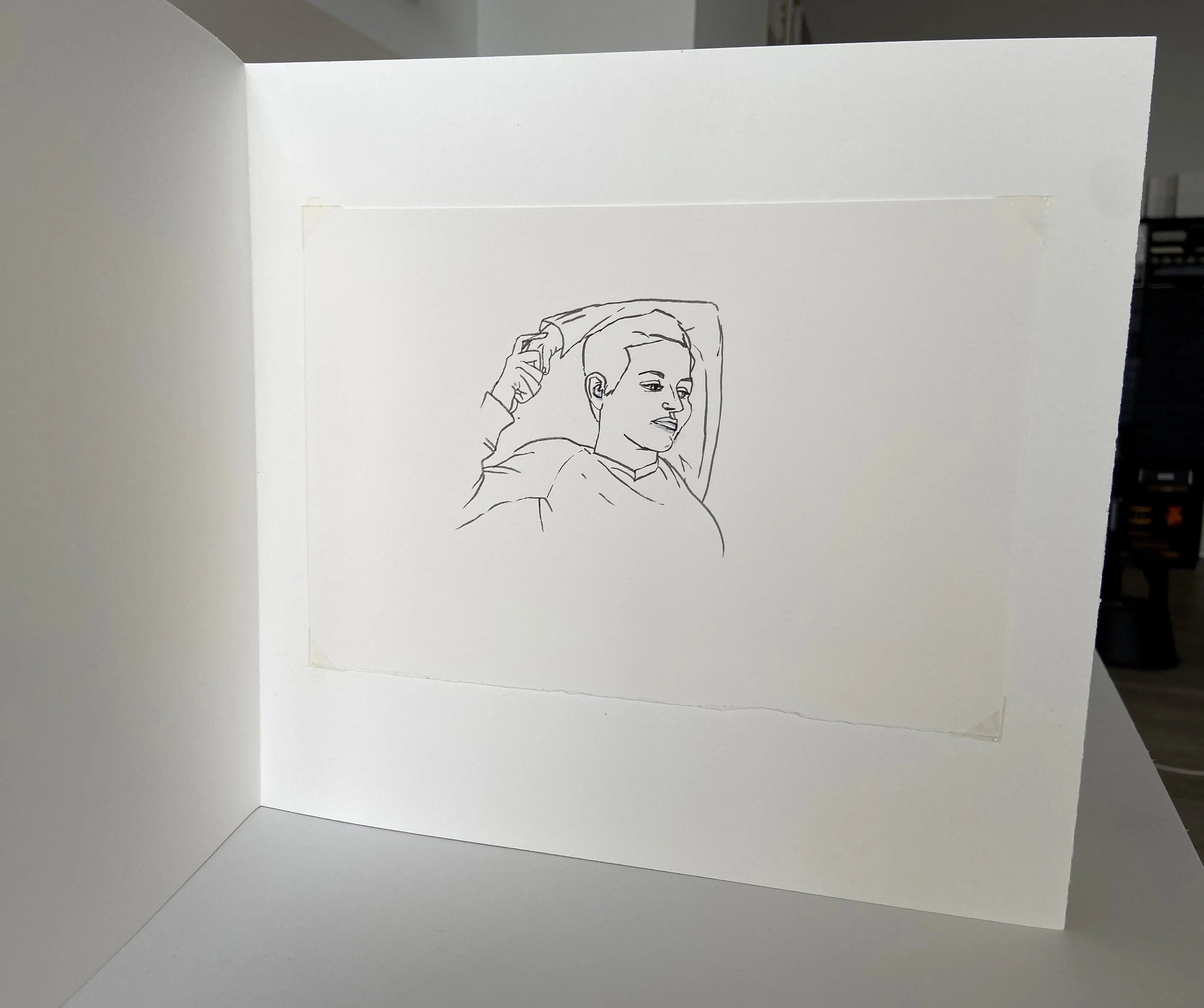 book, artist book, artist made book, handmade book, process, accordion book, photography, photo sequence, ditta baron hoeber, philadelphia artist, portrait, drawing, sumi ink, gouache, drawing sequence, brush and ink