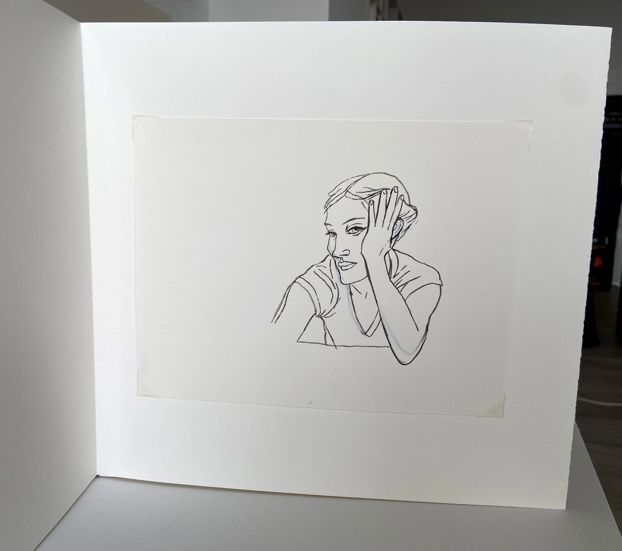 book, artist book, artist made book, handmade book, process, accordion book, photography, photo sequence, ditta baron hoeber, philadelphia artist, portrait, drawing, sumi ink, gouache, drawing sequence, brush and ink