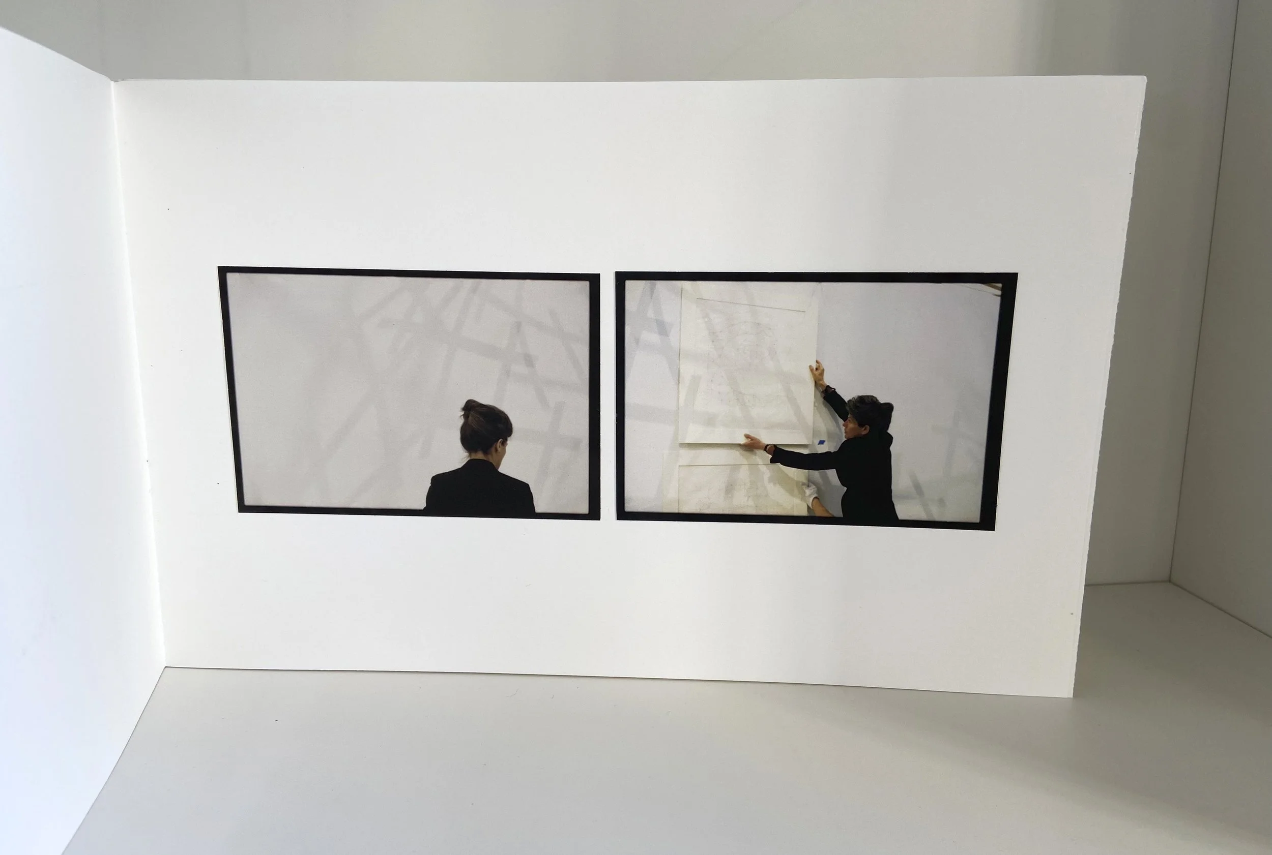 books, artist books, artist made books, handmade, editioned books, process, making, accordion books, ditta baron hoeber, philadelphia artist, anne tyng, ingrid schaffner, ica philadelphia, inhabiting geometry, platonic solids, photographic sequence