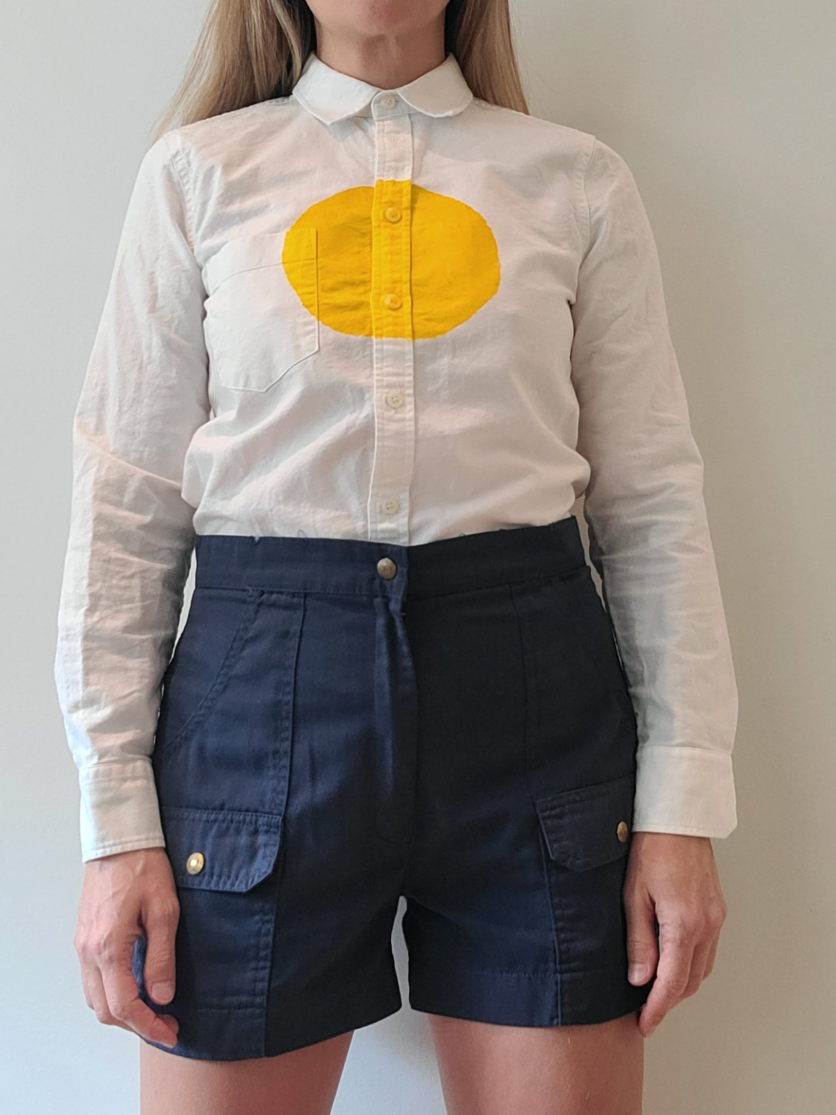 #14 - Label: JCREW - Size: Men’s perfect fit, XS - Materials: 100% cotton - Measurements: Length:  26”, Pit-to-pit: 19” - $40