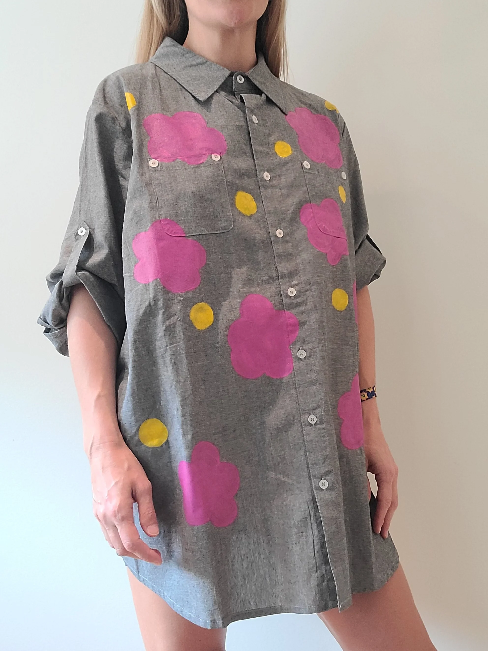 #13 - Label: Woman Within - Size: 1X - Materials: 100% cotton - Measurements: Length: 32.5”, Pit-to-pit: 28” - $50