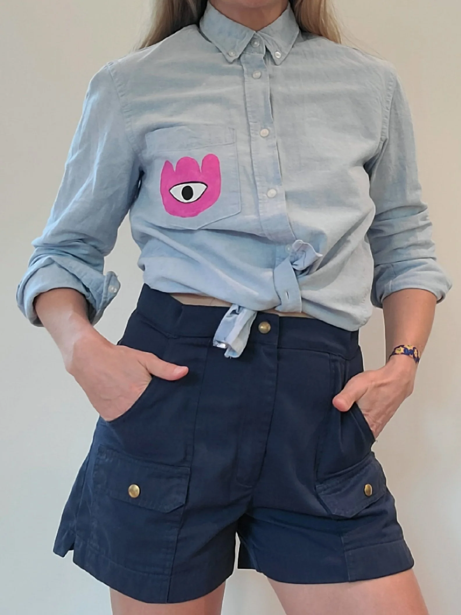 #6 - Label: H&M - Size: Men’s Regular Fit XS - Measurements: Length:  28”, Pit-to-pit: 19” - Materials: 100% cotton - $40
