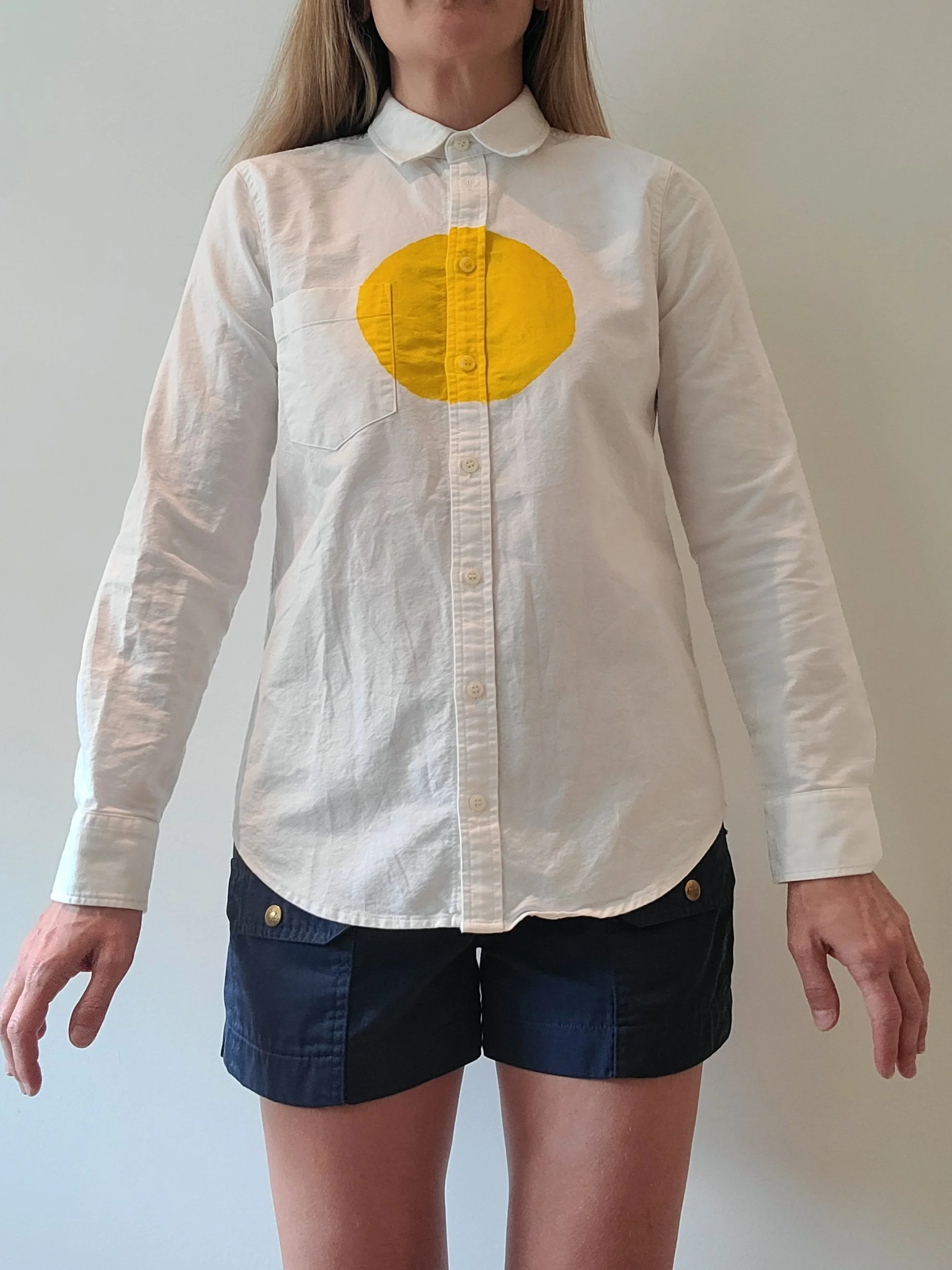 #14 - Label: JCREW - Size: Men’s perfect fit, XS - Materials: 100% cotton - Measurements: Length:  26”, Pit-to-pit: 19” - $40