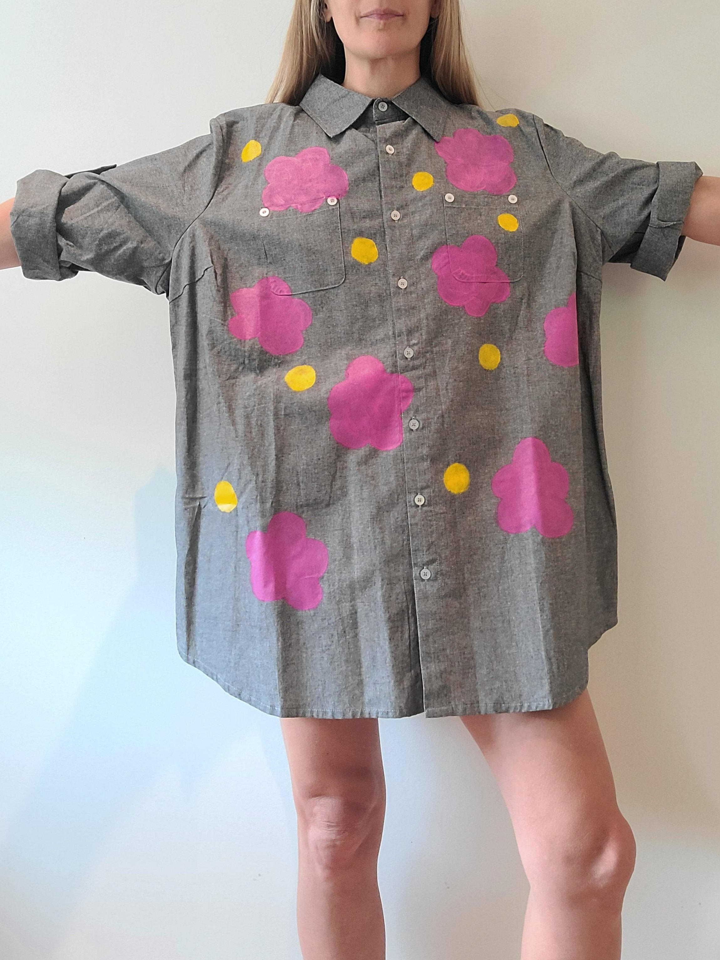 #13 - Label: Woman Within - Size: 1X - Materials: 100% cotton - Measurements: Length: 32.5”, Pit-to-pit: 28” - $50