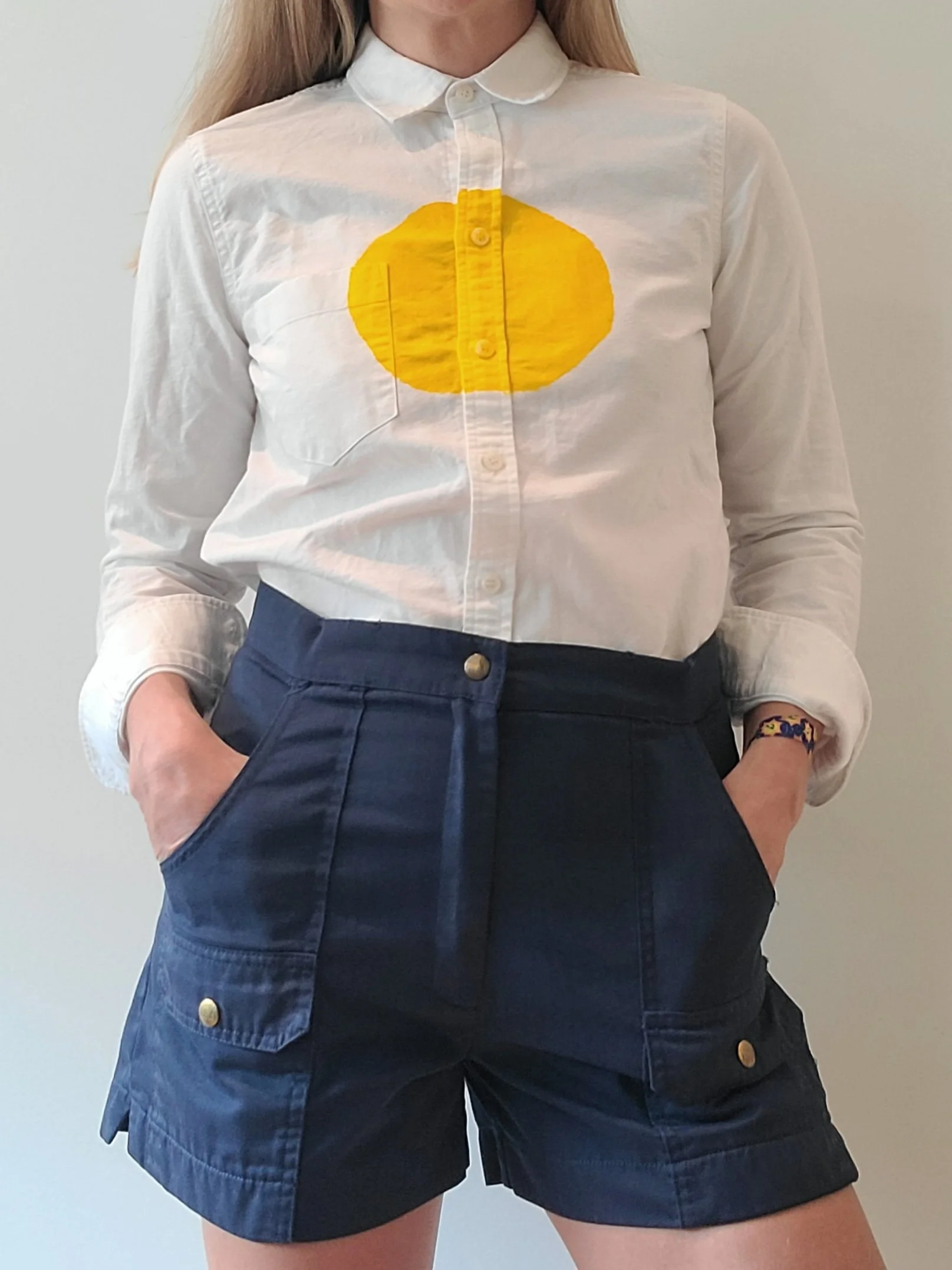 #14 - Label: JCREW - Size: Men’s perfect fit, XS - Materials: 100% cotton - Measurements: Length:  26”, Pit-to-pit: 19” - $40
