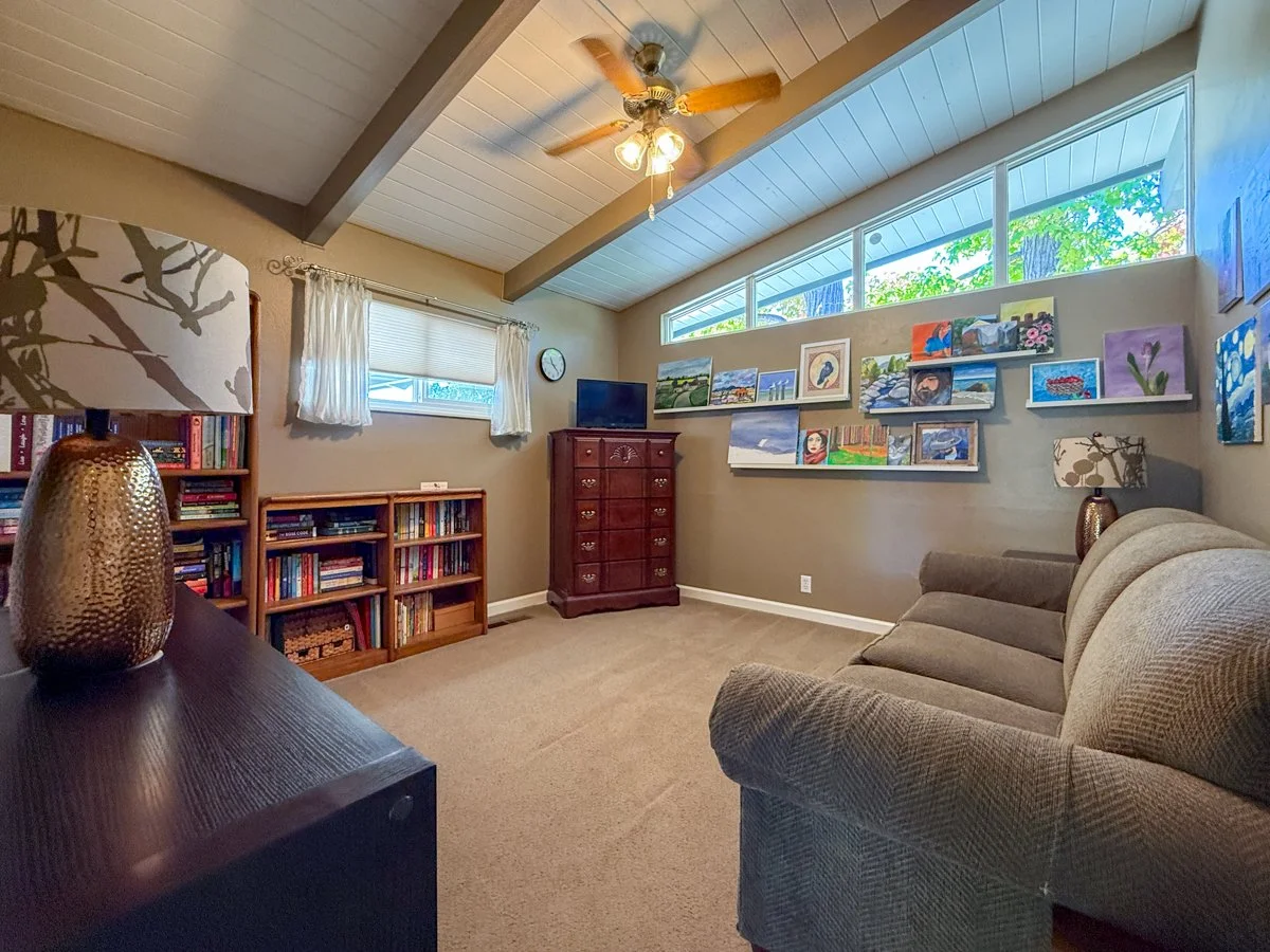 2nd bedroom with clerestory windows. 