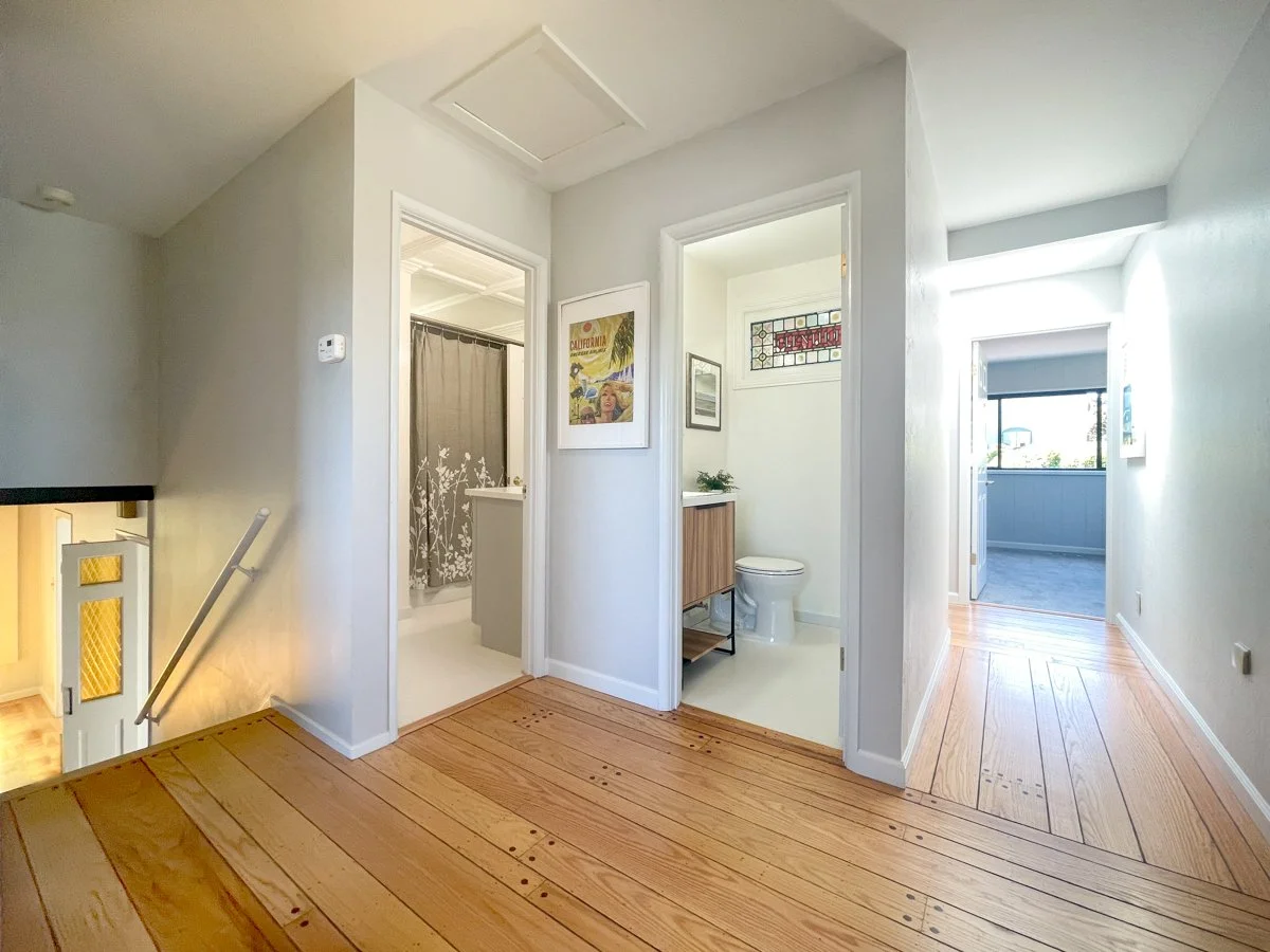 Two remodeled bathrooms. 