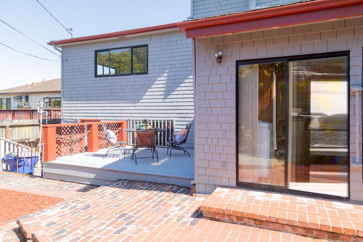 Patio on back of house.
