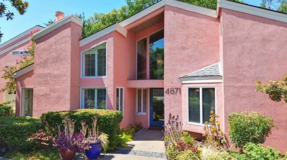 Pink modern home