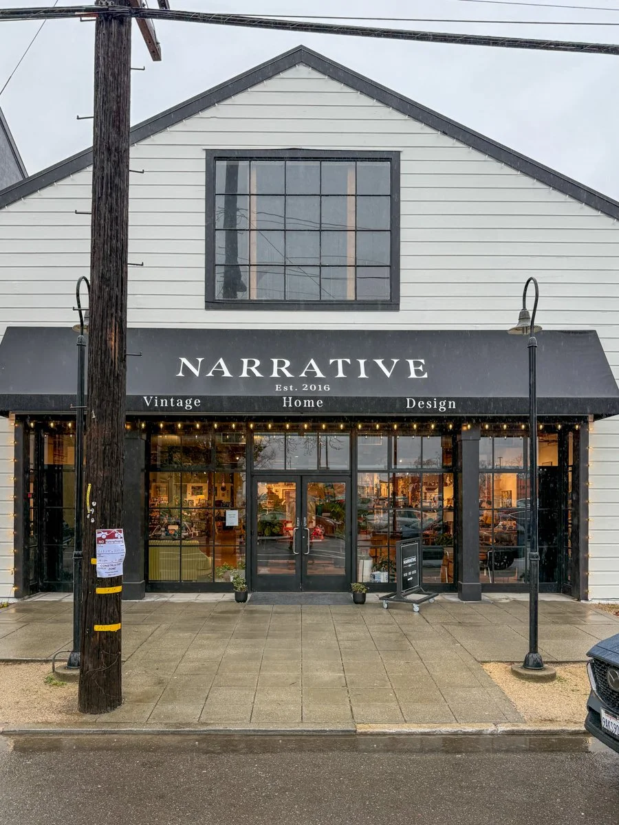 Store Front with sign that says Narrative