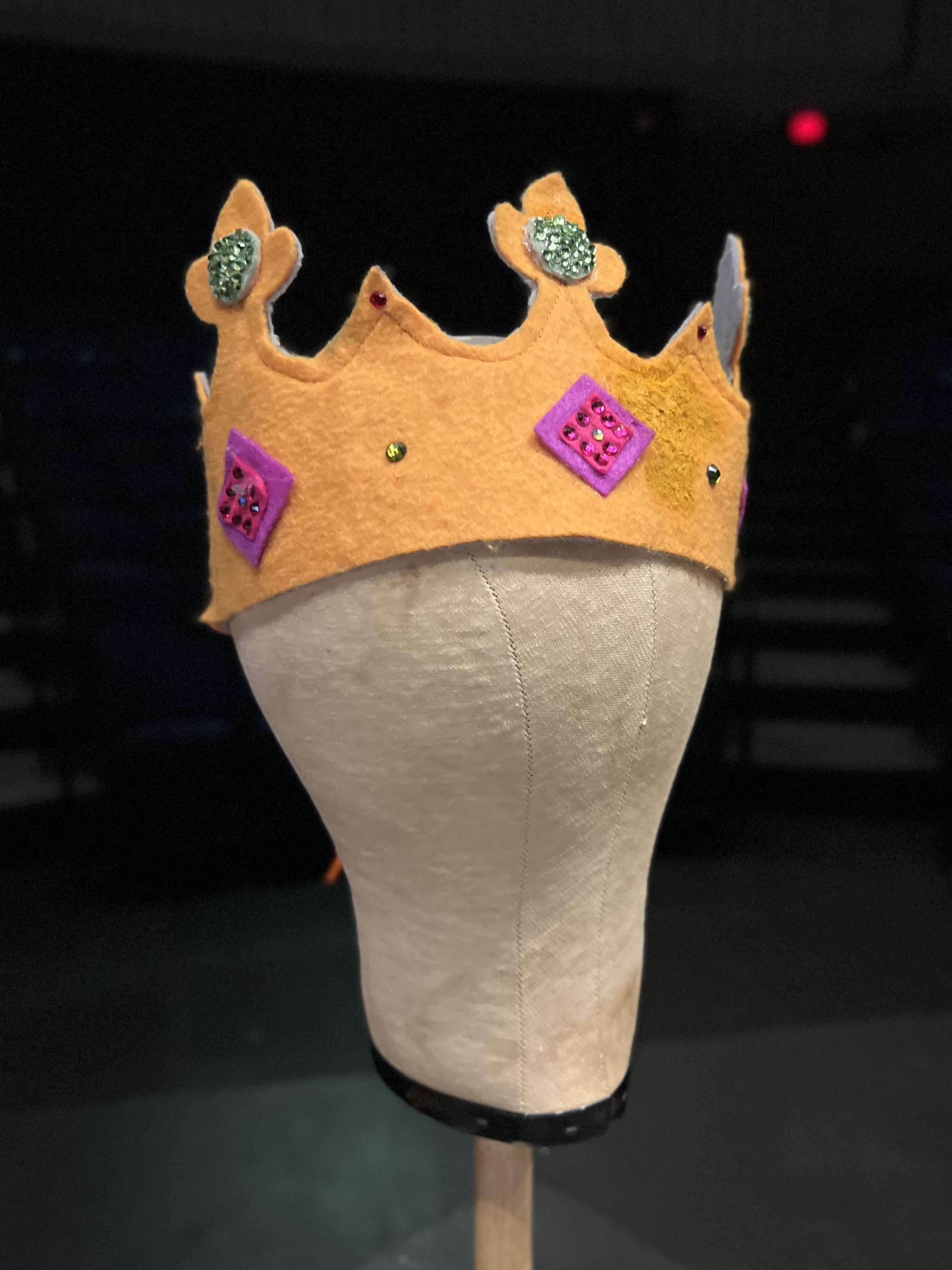 Rhinestoned felt crowns, Hamlet, Summit Players Theatre