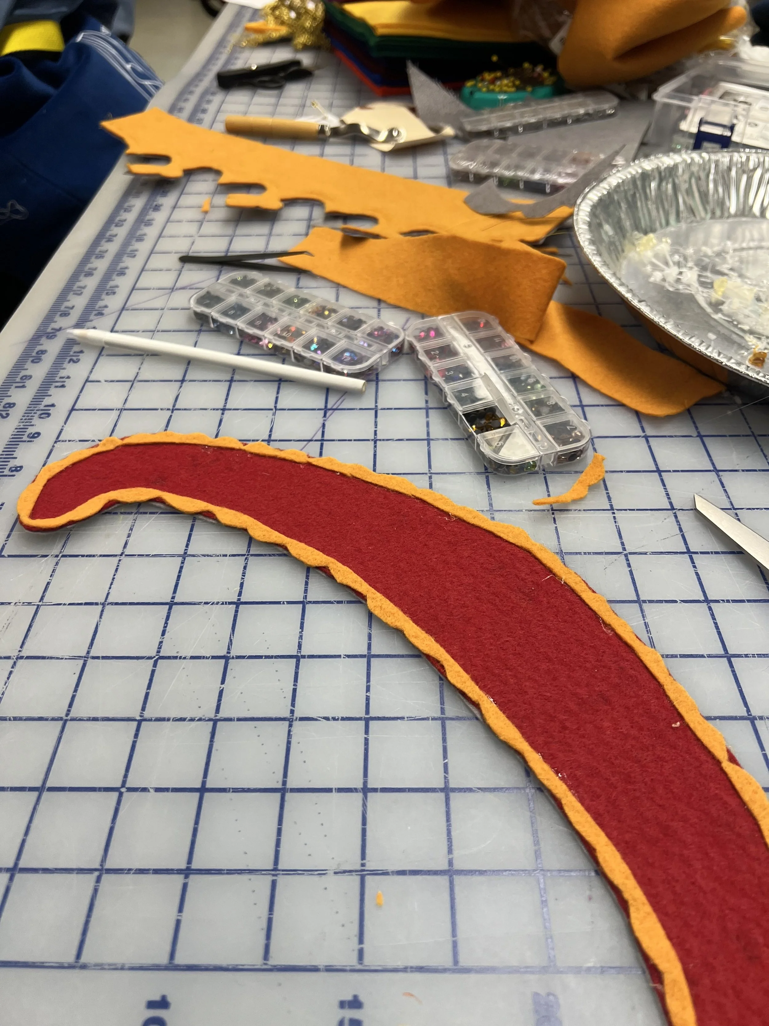 Rhinestoned felt crowns, Hamlet, Summit Players Theatre