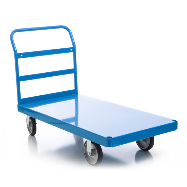 Person sitting on a cart in a home improvement store aisle.