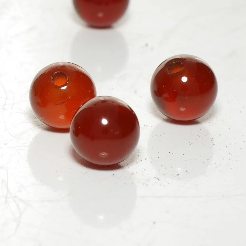 Carnelian Half-drilled Beads