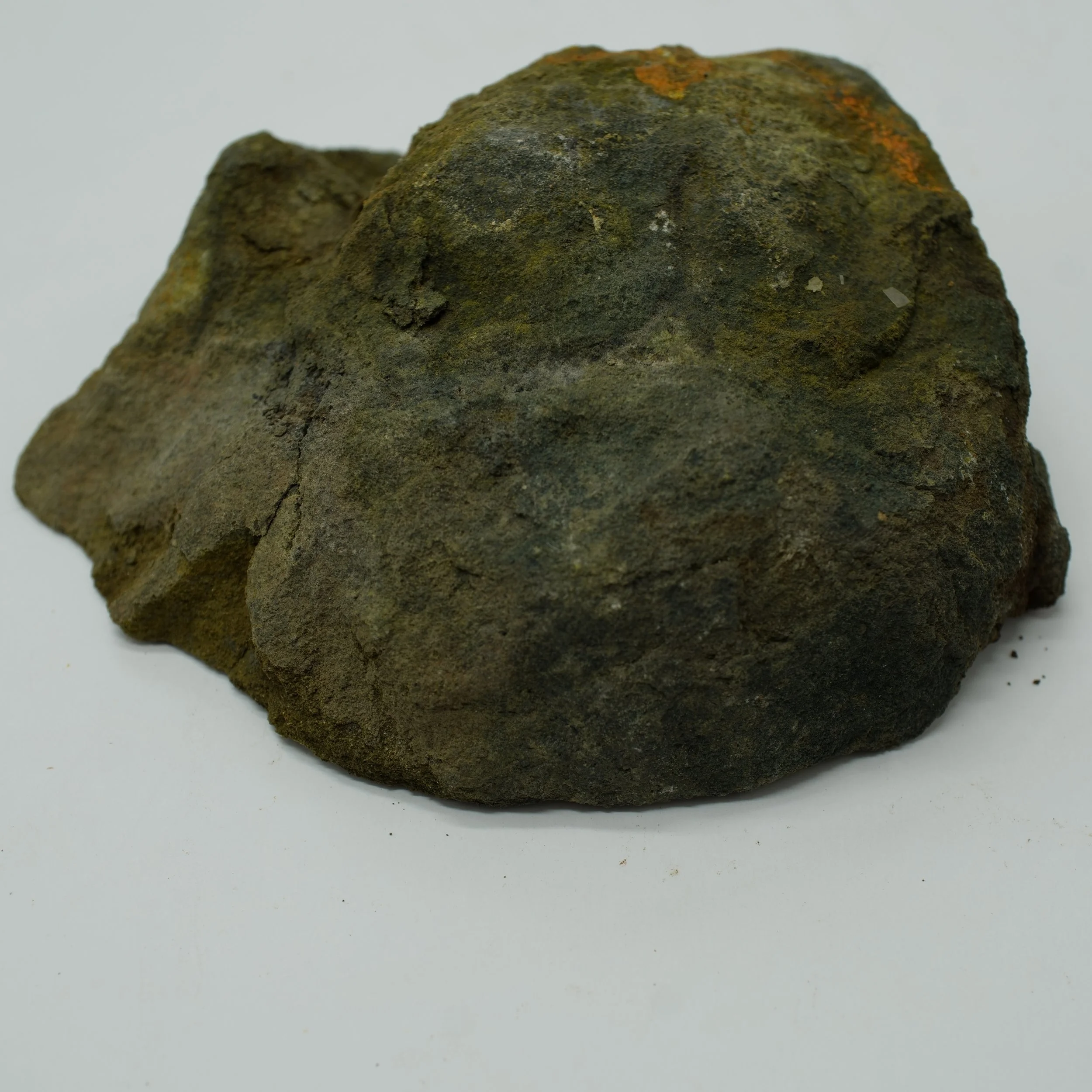 Compact Utah uranium ore specimen with carnotite mineralization measuring 3.5 inches and emitting 25,000 CPM