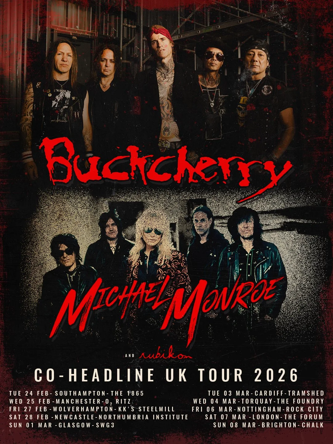 Buckcherry & Michael Monroe join forces for 10 date UK tour