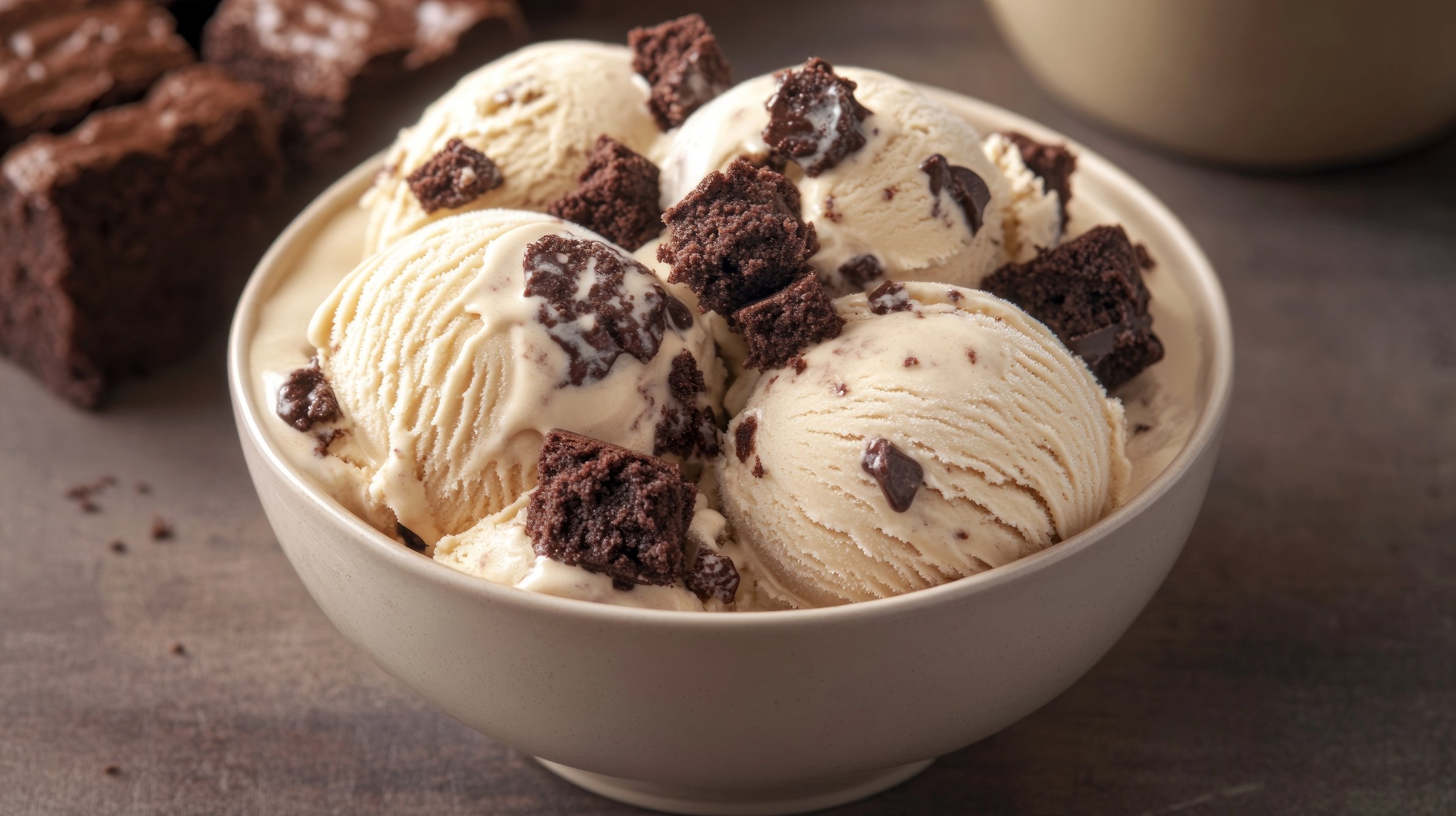 Vanilla Brownie Ice Cream