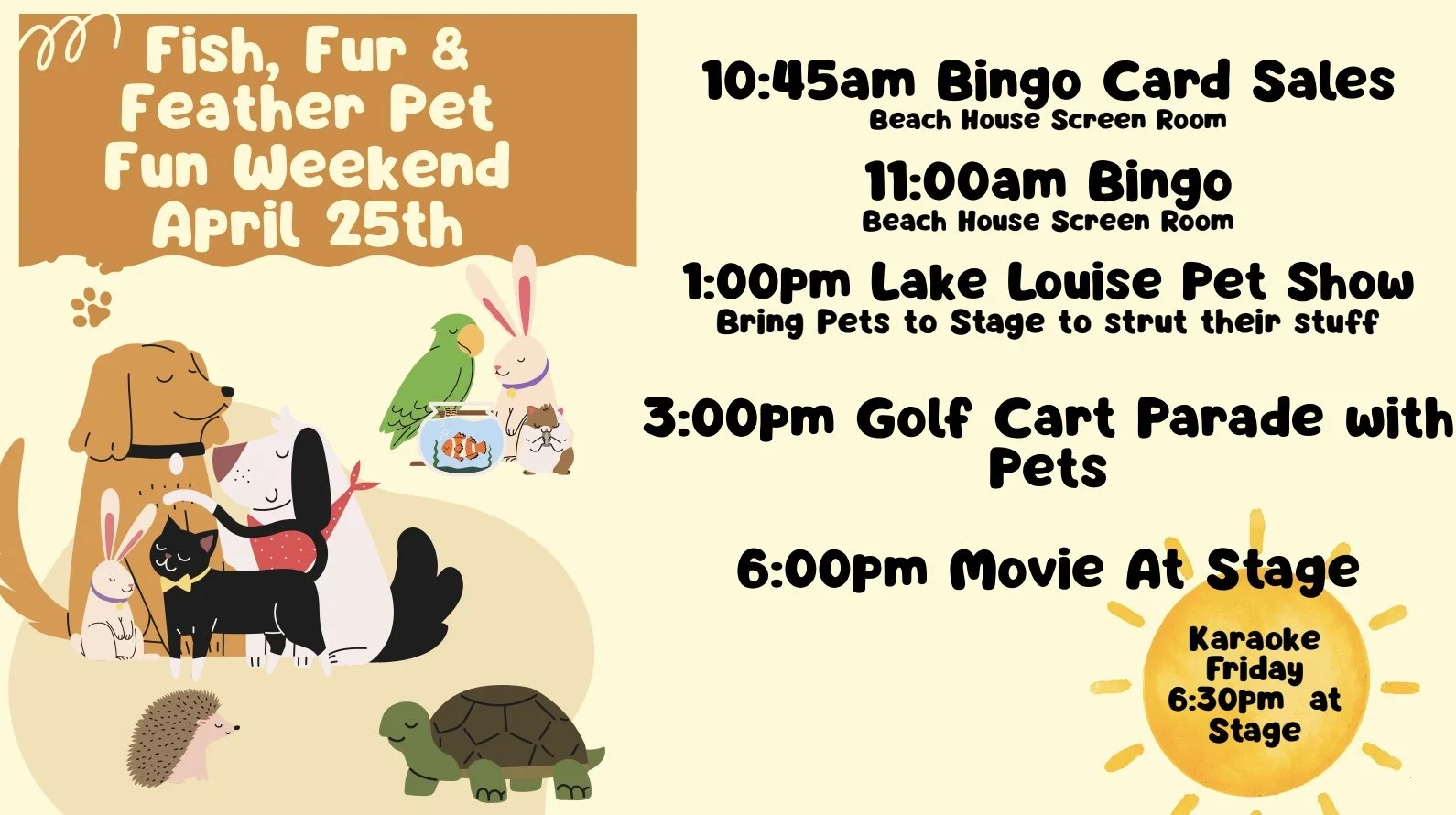 Fish, Fur &amp; Feathers Fun Pet Weekend