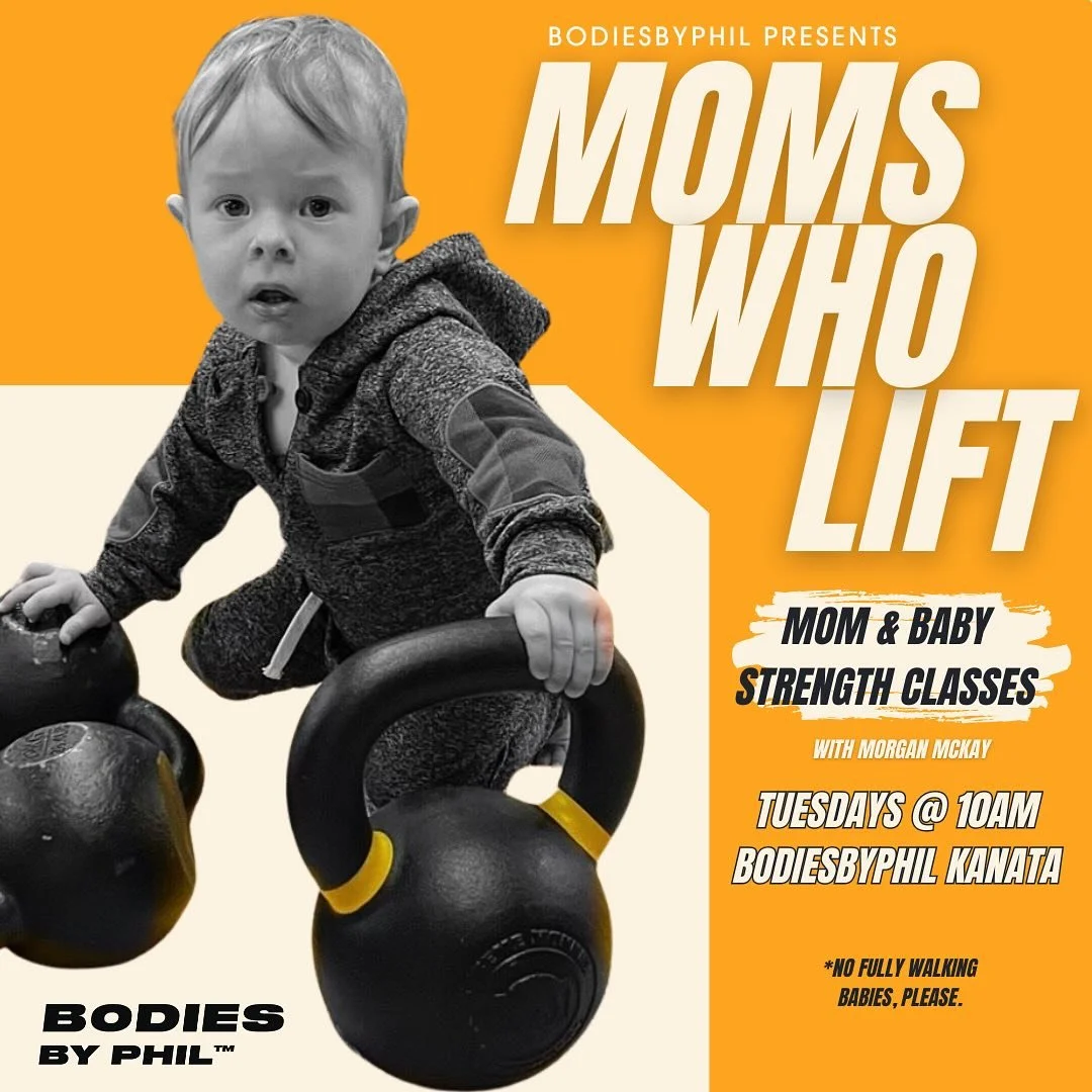 πͺ Moms Who Lift at bodiesbyphilπͺ
Tag a new MOM who should attend!
Hey Supermoms! Ready to crush your workouts while your little one cheers you on (or takes a nap)? 
Join our Moms Who Lift classes with @worlds_toughest_morgan! Rebuild that strengt