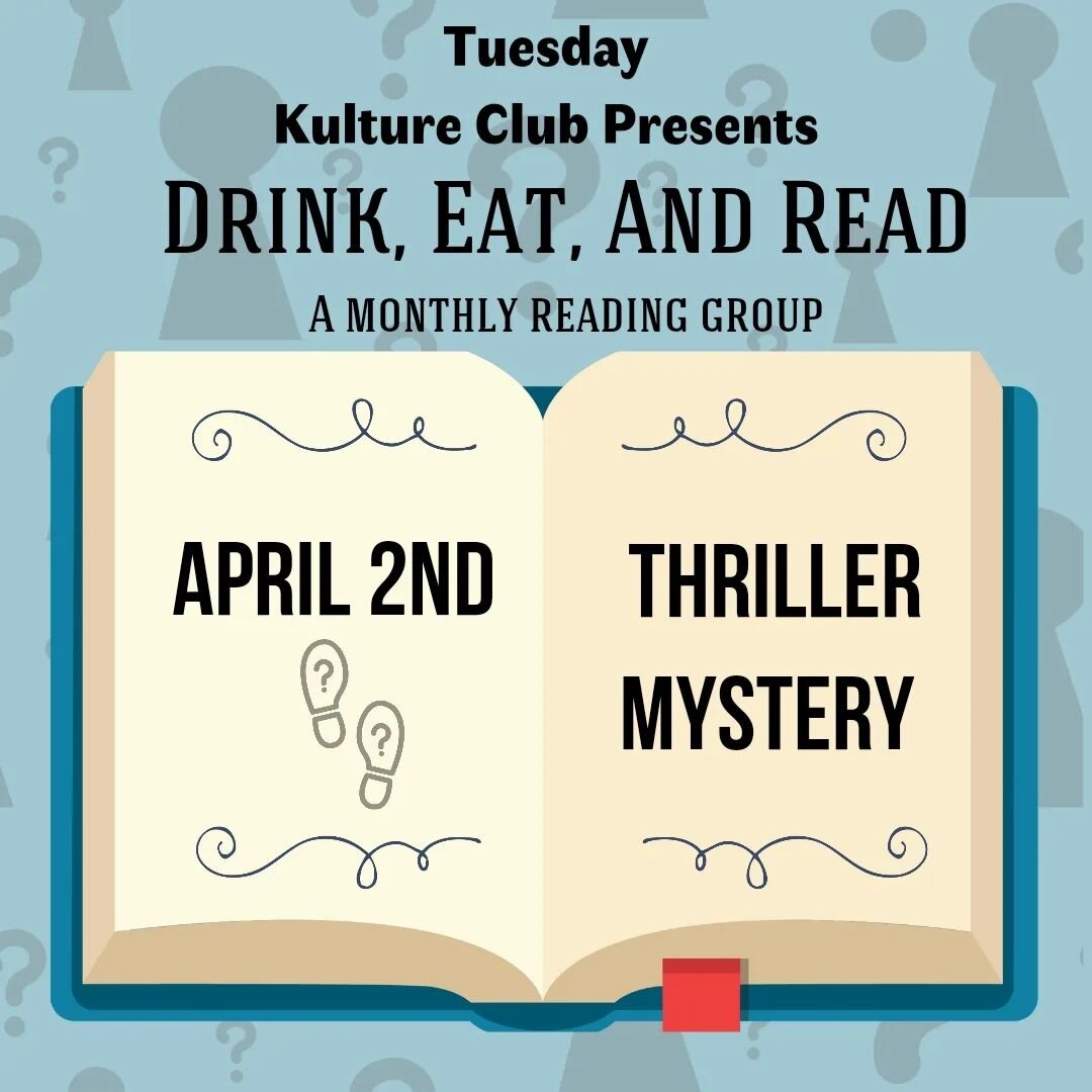 📚 Join us for &quot;Drink, Eat, And Read&quot; at King Coil Distillery in Saint Paul! 🥂

📅 Date &amp; Time: Tuesday, April 4th

📖 This Month's Theme: Thriller/Mistery

Are you a book lover? Do you enjoy great conversations, delicious drinks, and 