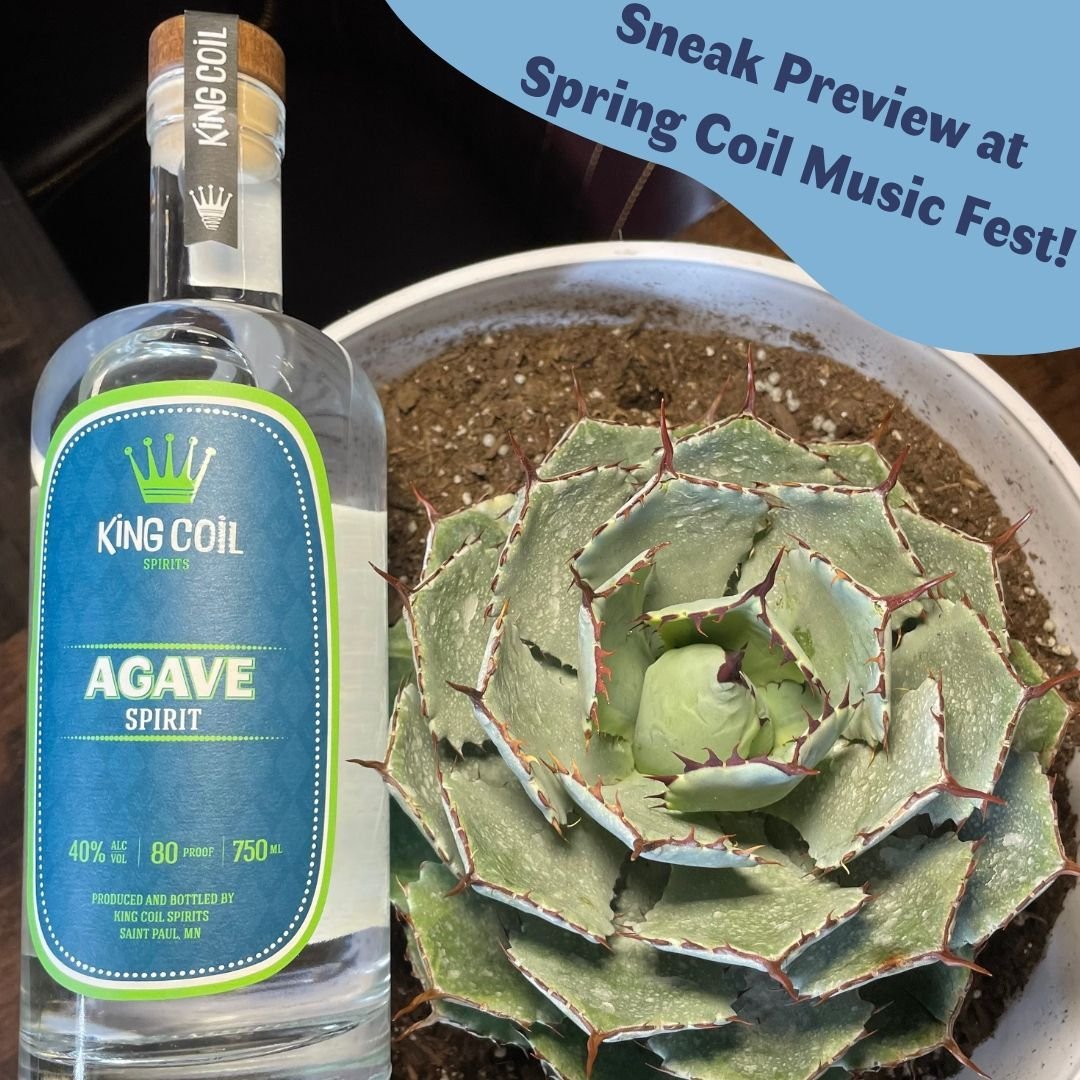 We've got an exciting new spirit debuting at Sping Coil Roots Music Fest on 5/18: King Coil Agave Spirit! Made with organic Blue Agave Puree, double pot distilled in the style of artisanal Tequila and Mezcal. This unique spirit is earthy with notes o