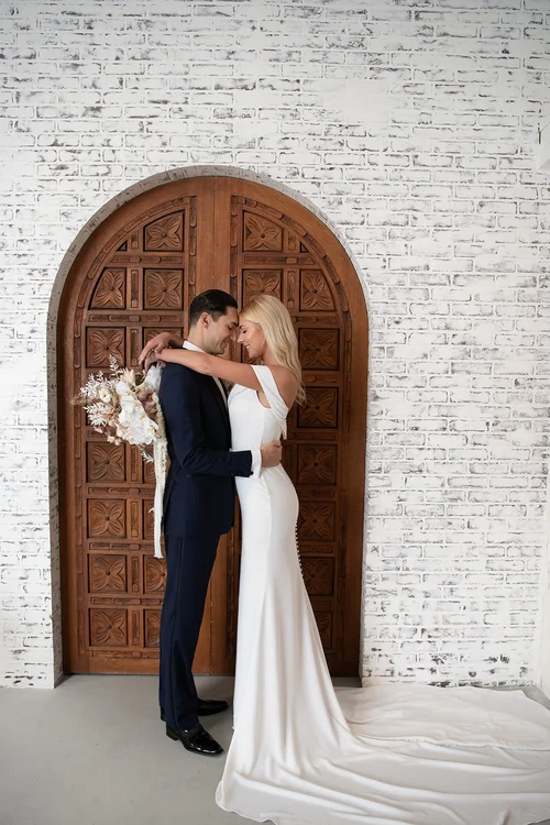 white christmas dresses CELINE / Romantic A Line Wedding Dress with Gorgeous Lace Detail main image 1