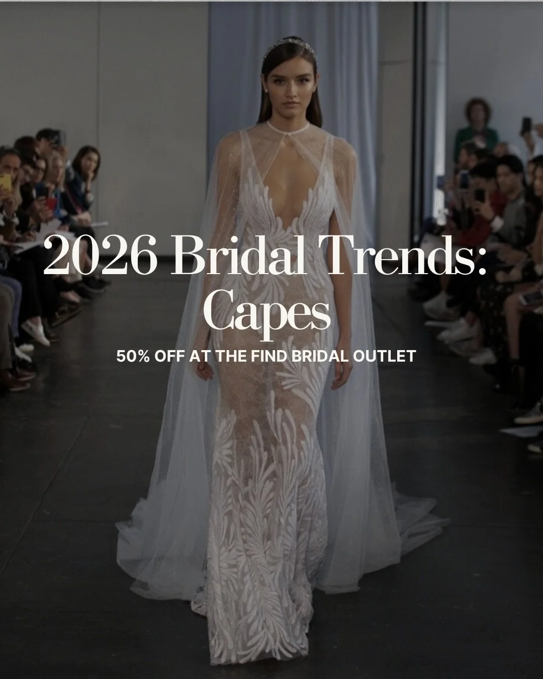 BRIDAL TREND: Capes! Here&rsquo;s the thing about bridal capes, they are fabulous. When else do you get to wear a cape?! We love this fashion-forward bridal style to replace a traditional veil. Elevate your wedding dress with the addition of a cape. 