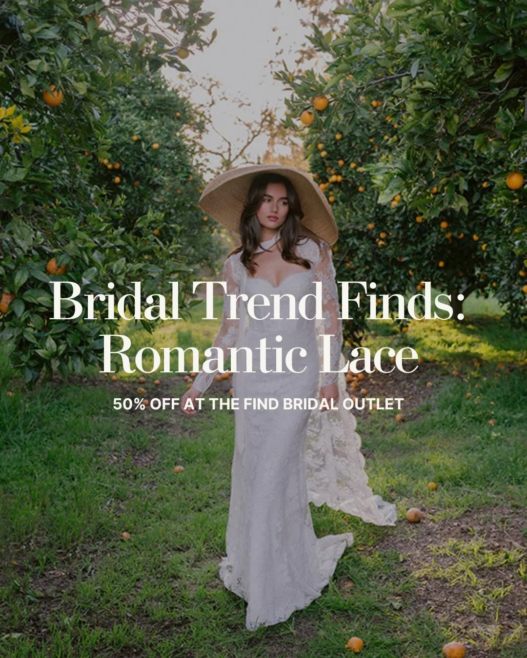 It&rsquo;s all about the romantic lace wedding dress. What&rsquo;s not to love? Shop these bridal finds staring at 50% off the original price at The Find Bridal Outlet in Miami.