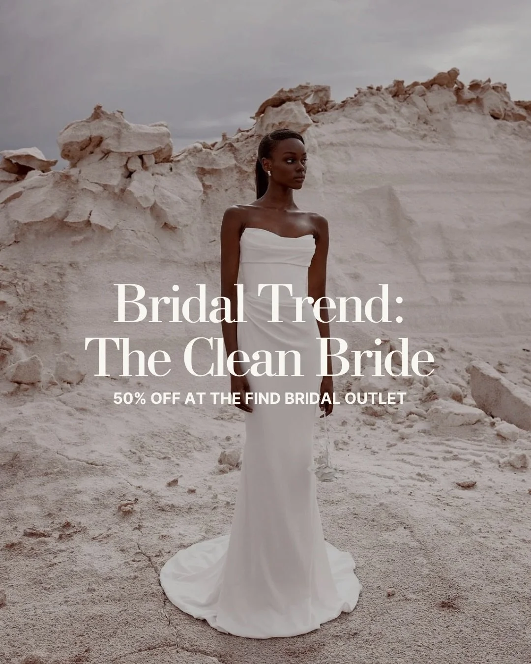 The clean bride trend is still going strong &mdash; and we&rsquo;ve pulled an edit of finds (all 50% off, of course) that scratch the itch for the bride looking to keep it minimalist on her wedding day. Shop these finds by Alex Perry, Kyha Bride, Ine