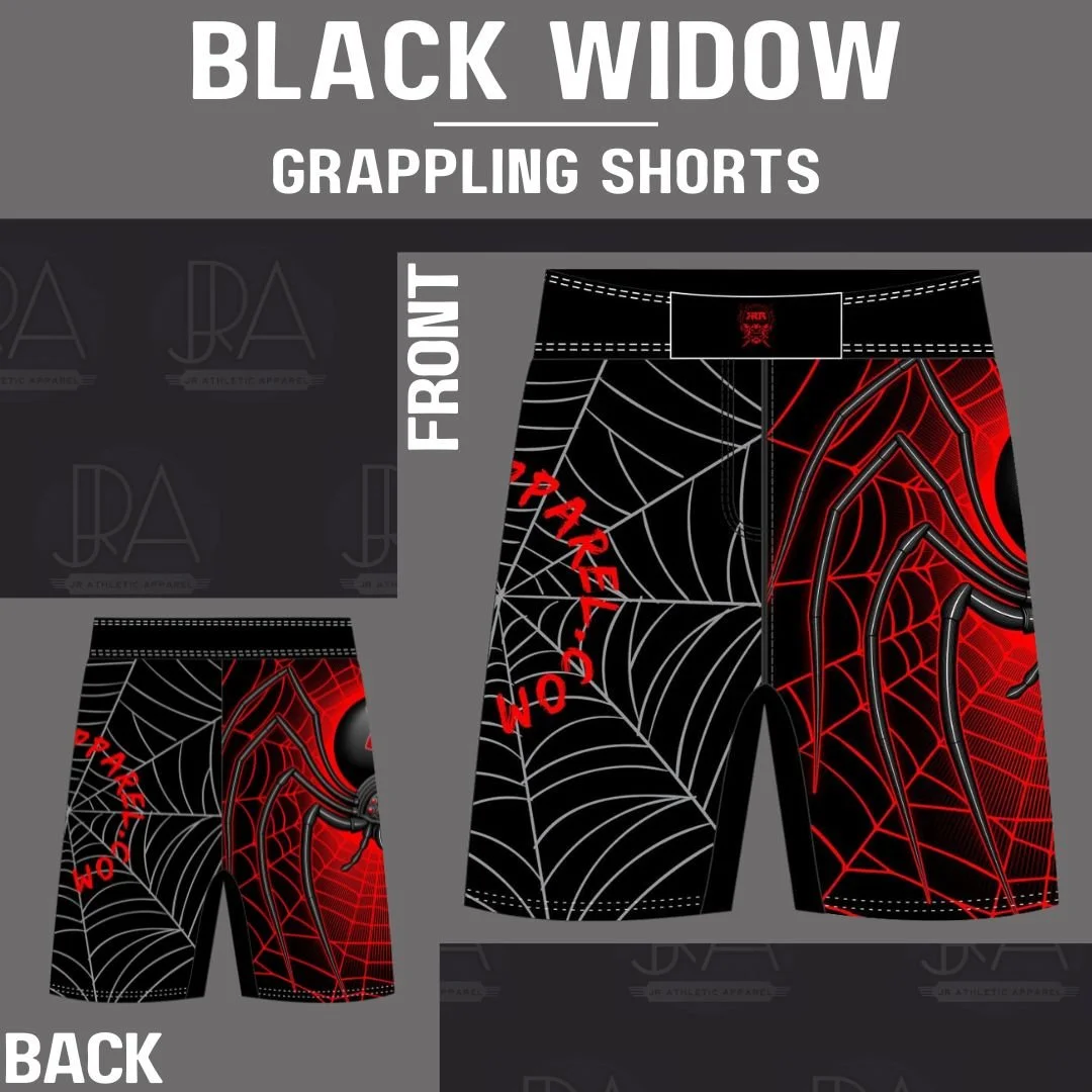 Black Widow Rash Guard + Shorts + Spats — JR ATHLETIC APPAREL