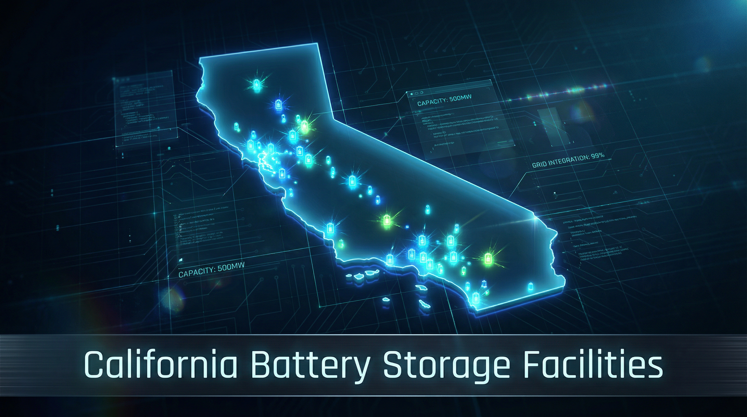 California Battery Storage Facilities Map