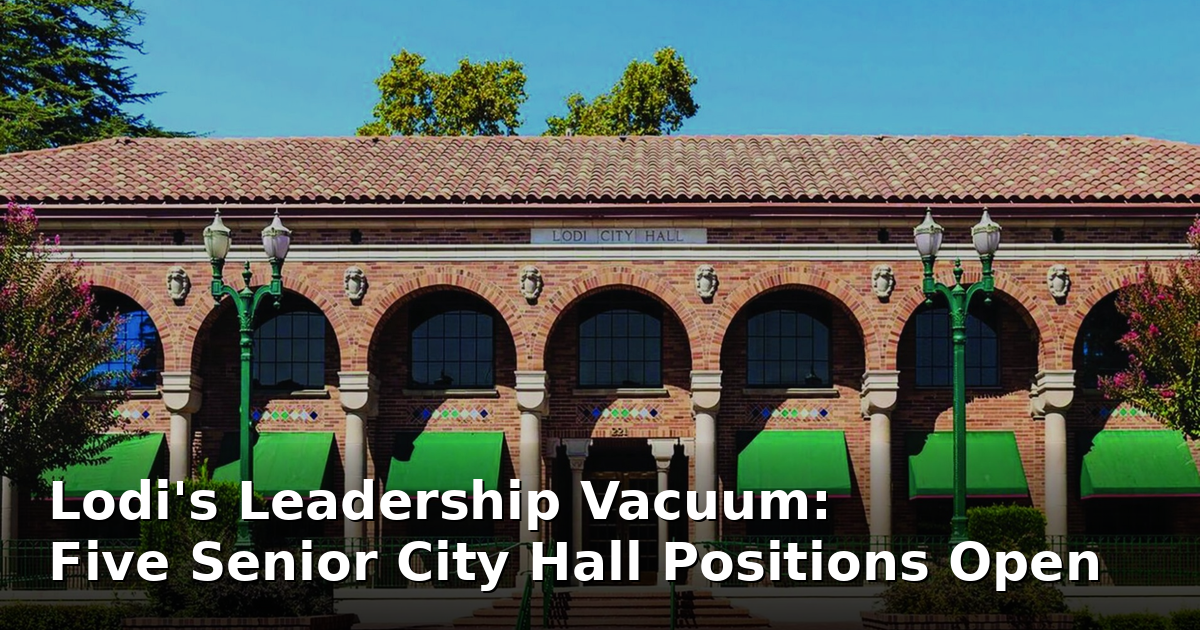 Lodi’s Leadership Vacuum: Five Senior City Hall Positions Open
