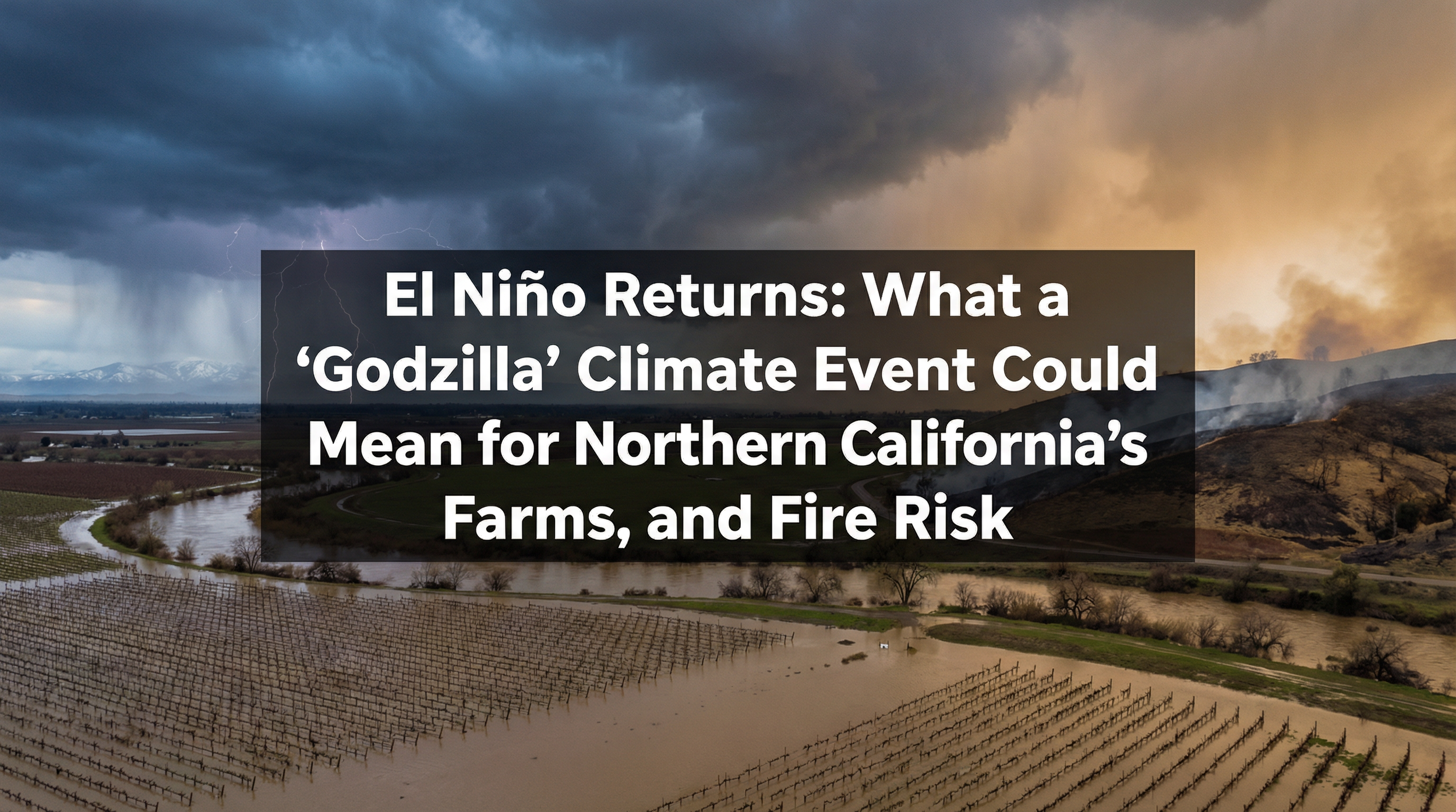 El Niño Returns: What a “Godzilla” Climate Event Could Mean for Northern California’s Water, Farms, and Fire Risk