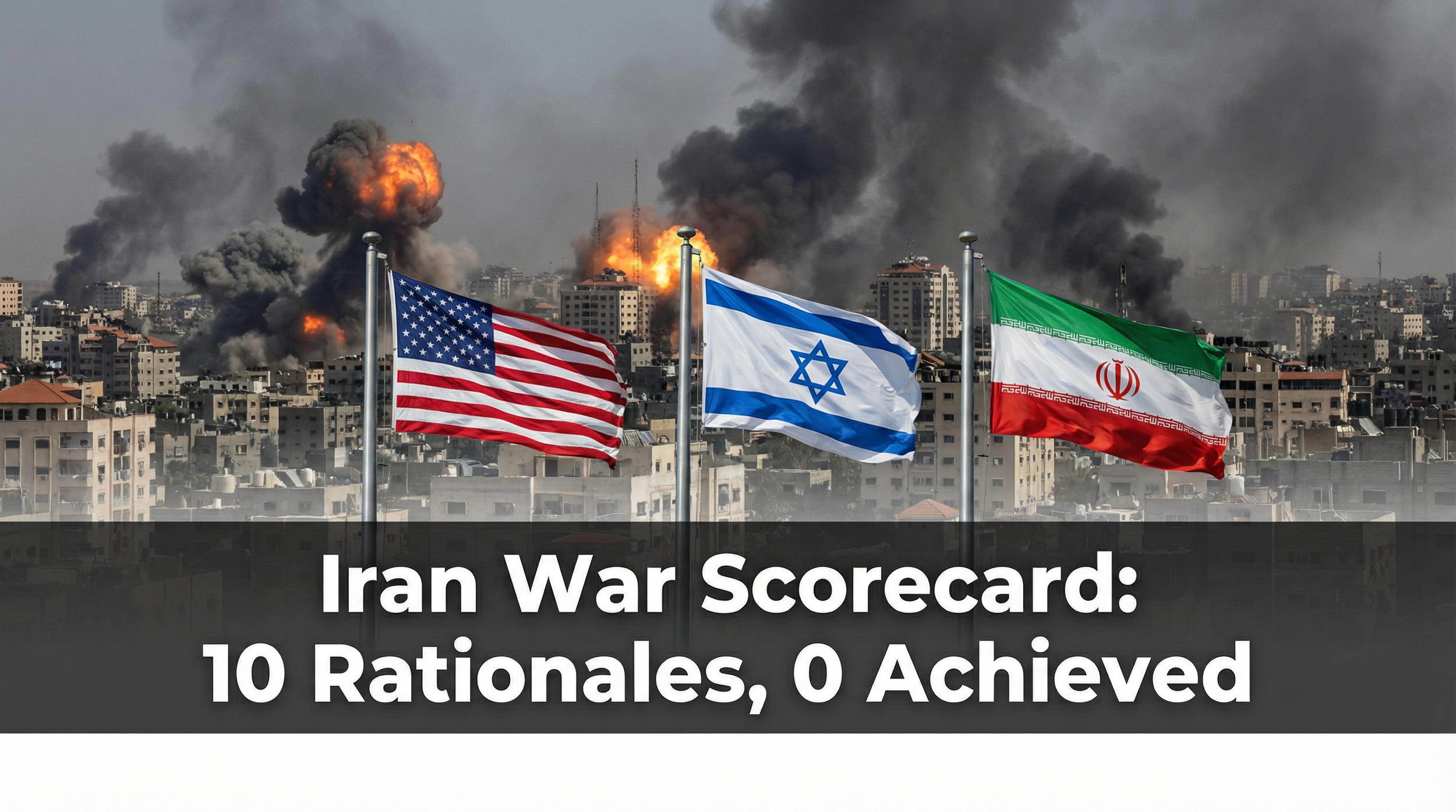 Iran War Scorecard: 10 Rationales, 0 Achieved
