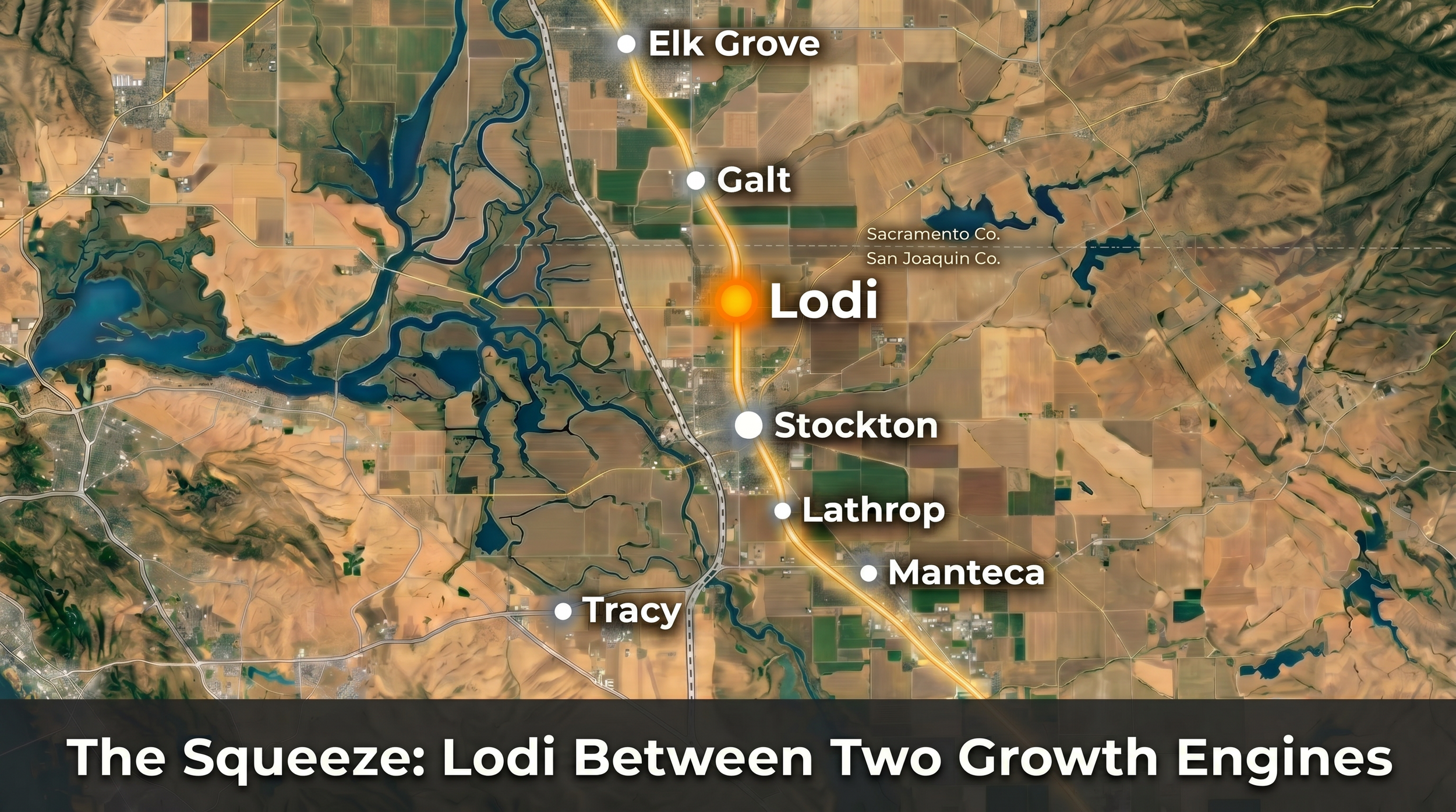 The Squeeze: Lodi Between Two Growth Engines
