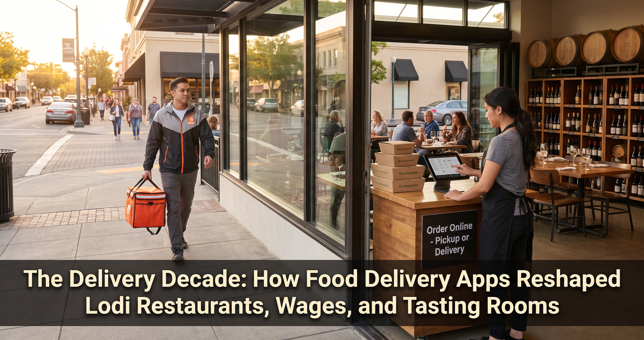 The Delivery Decade: How Food Delivery Apps Reshaped Lodi Restaurants, Wages, and Tasting Rooms