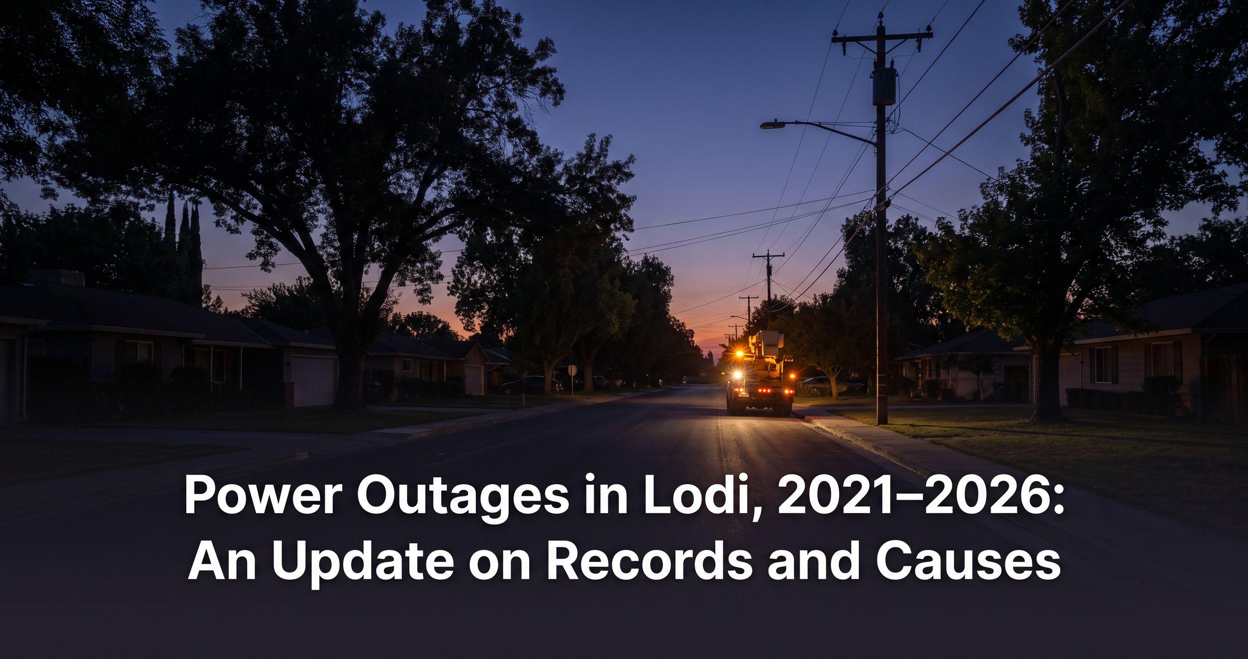 Power Outages in Lodi, 2021–2026: An Update on Records and Causes