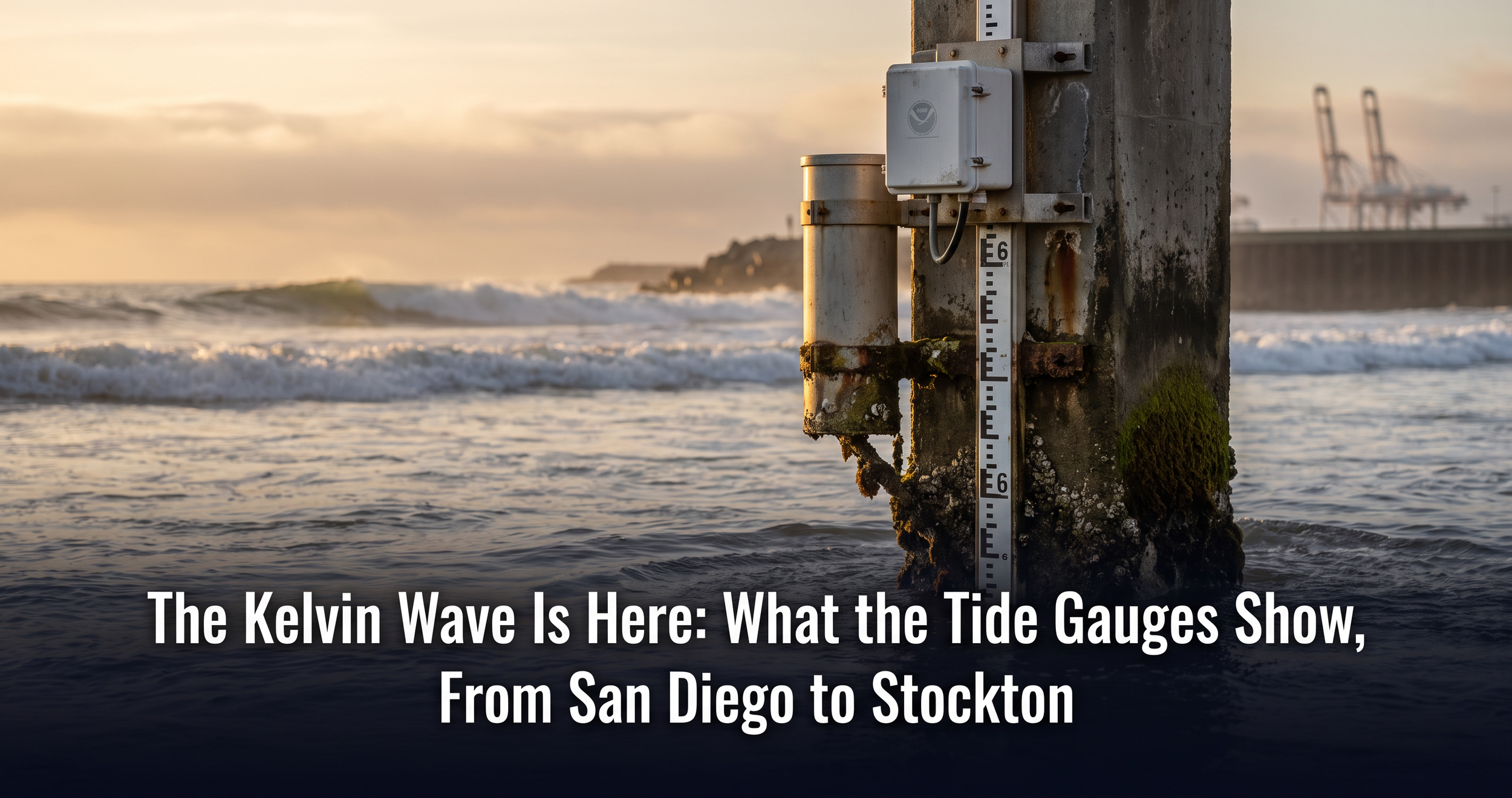 The Kelvin Wave Is Here: What the Tide Gauges Show, From San Diego to Stockton