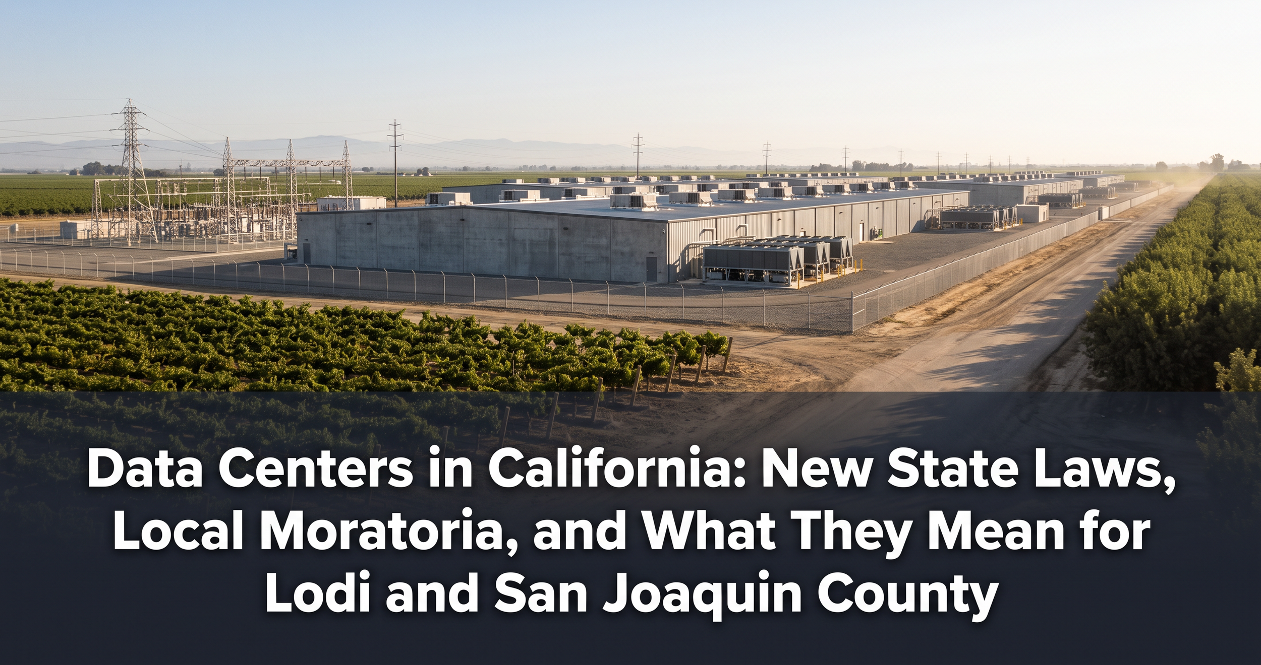 Data Centers in California: New State Laws, Local Moratoria, and What They Mean for Lodi and San Joaquin County