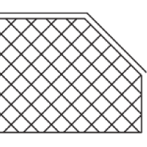 Illustration of a Bevel edge style used in Livello acoustical products.